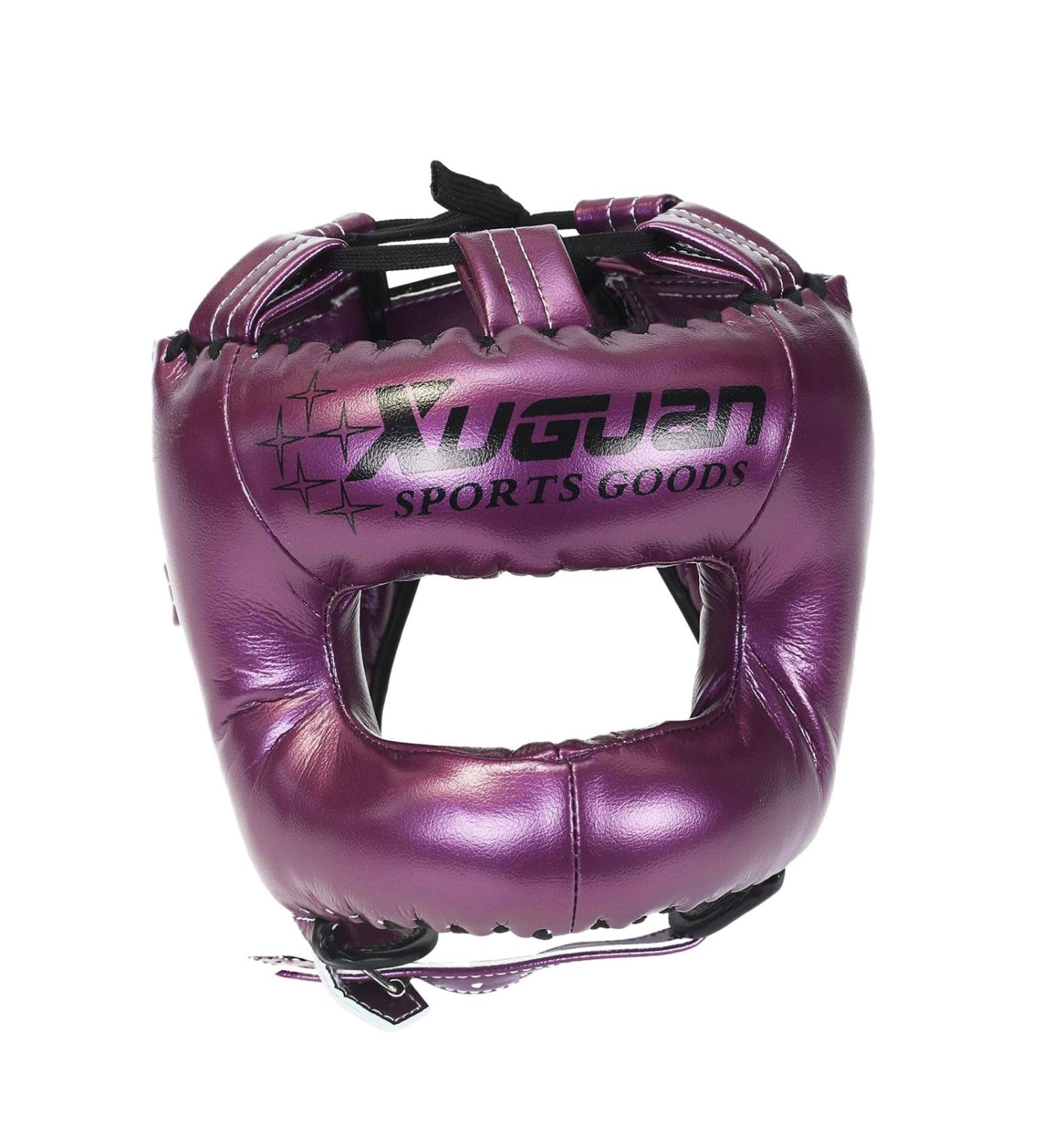 Buy Dickly Boxing Headgear - Waterproof Muay Thai & Kickboxing Head Cover for All Ages - Ultimate Facial Protection for Grapplers - Violet L - Buy Online on GoSupps.com