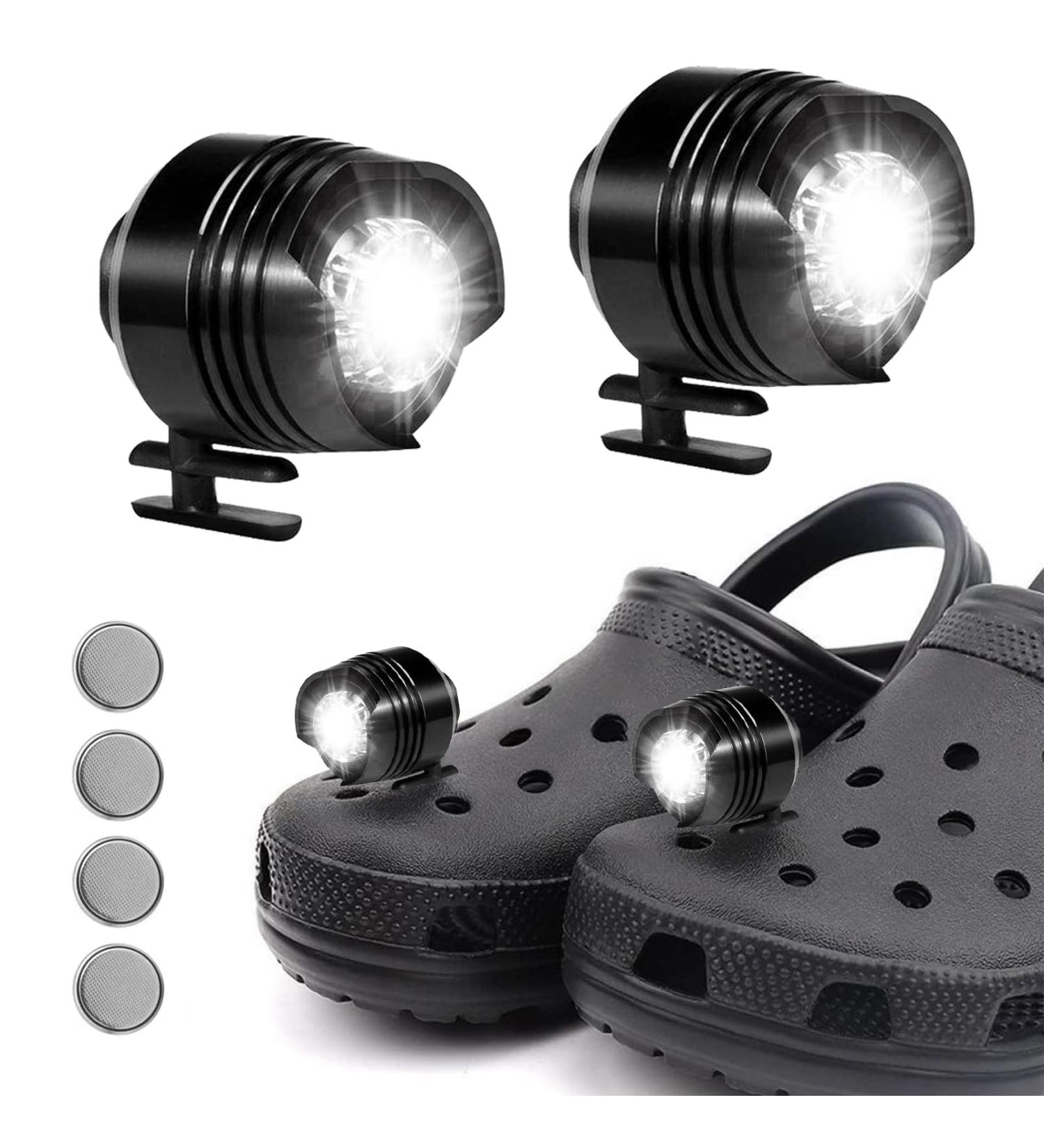 Opahuter Waterproof Headlights for Crocs - 2-Piece Set with 3 Light Modes - Perfect for Night Running & Dog Walking - Buy Online on GoSupps.com