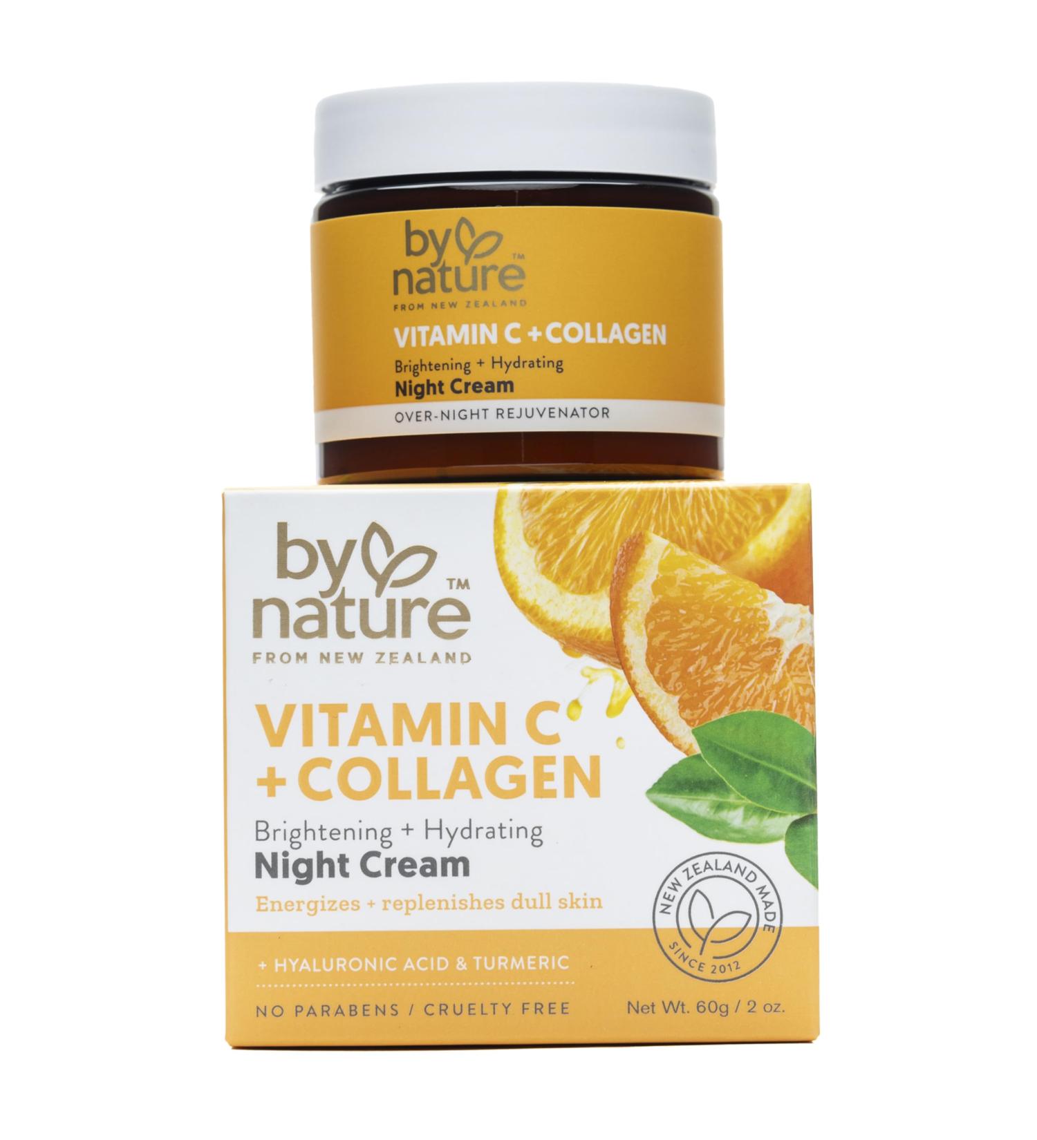 Vitamin C & Collagen Night Cream | Brightening & Hydrating - International Shipping Available - Buy Online on GoSupps.com