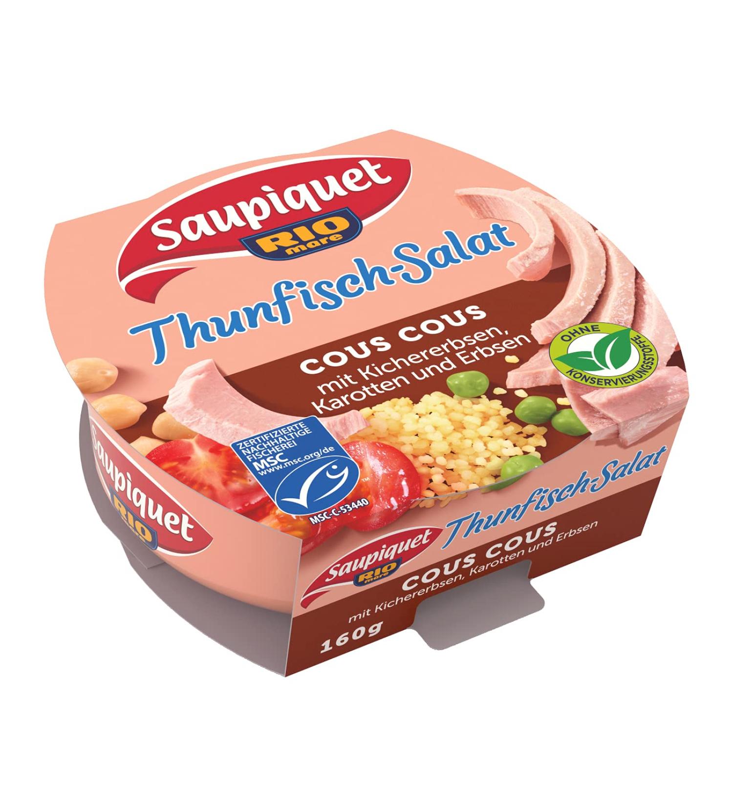 Buy Saupiquet Rio Mare Tuna Salad Cous Cous - MSC Certified Ready to Eat 160g | International Shipping Available - Buy Online on GoSupps.com