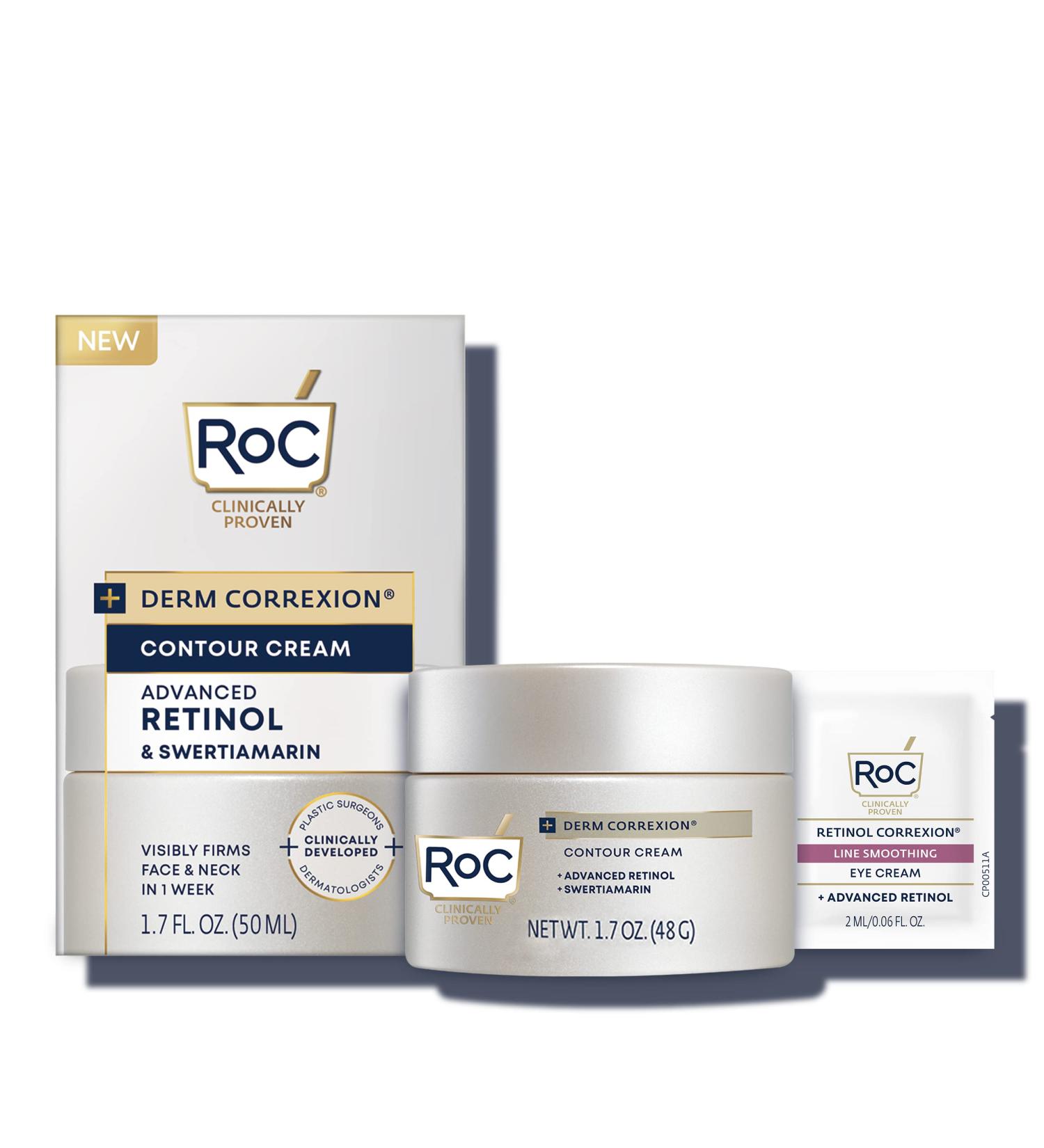 RoC Derm Correxion Neck Cream with Hyaluronic Acid and Retinol - Tighten & Lift Neck Lines - 1.7oz - Buy Online on GoSupps.com
