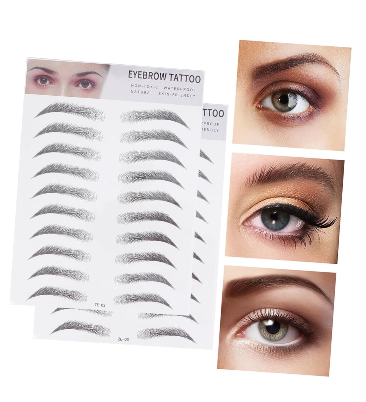 Housoutil 2pcs 3d Eyebrow Stickers 3d Brow Stickers Eyebrow Stencils Artificial Eyebrow Miss Suite Make up - Buy Online on GoSupps.com