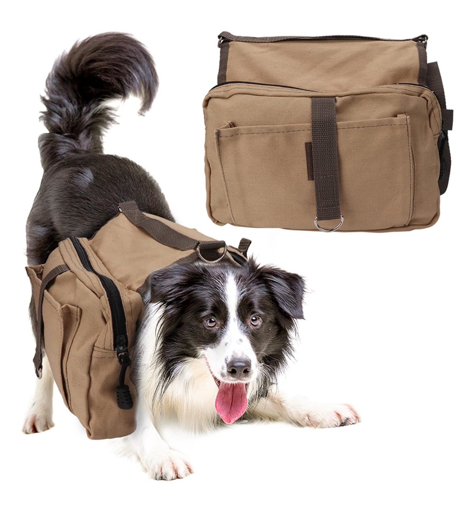 Dog Pack Hound Backpack Multi-functional Dog Outdoor Saddle Bag Travel Camping Hiking Walking Gear Pet Trail Pack for Medium & Large Dogs - Buy Online on GoSupps.com