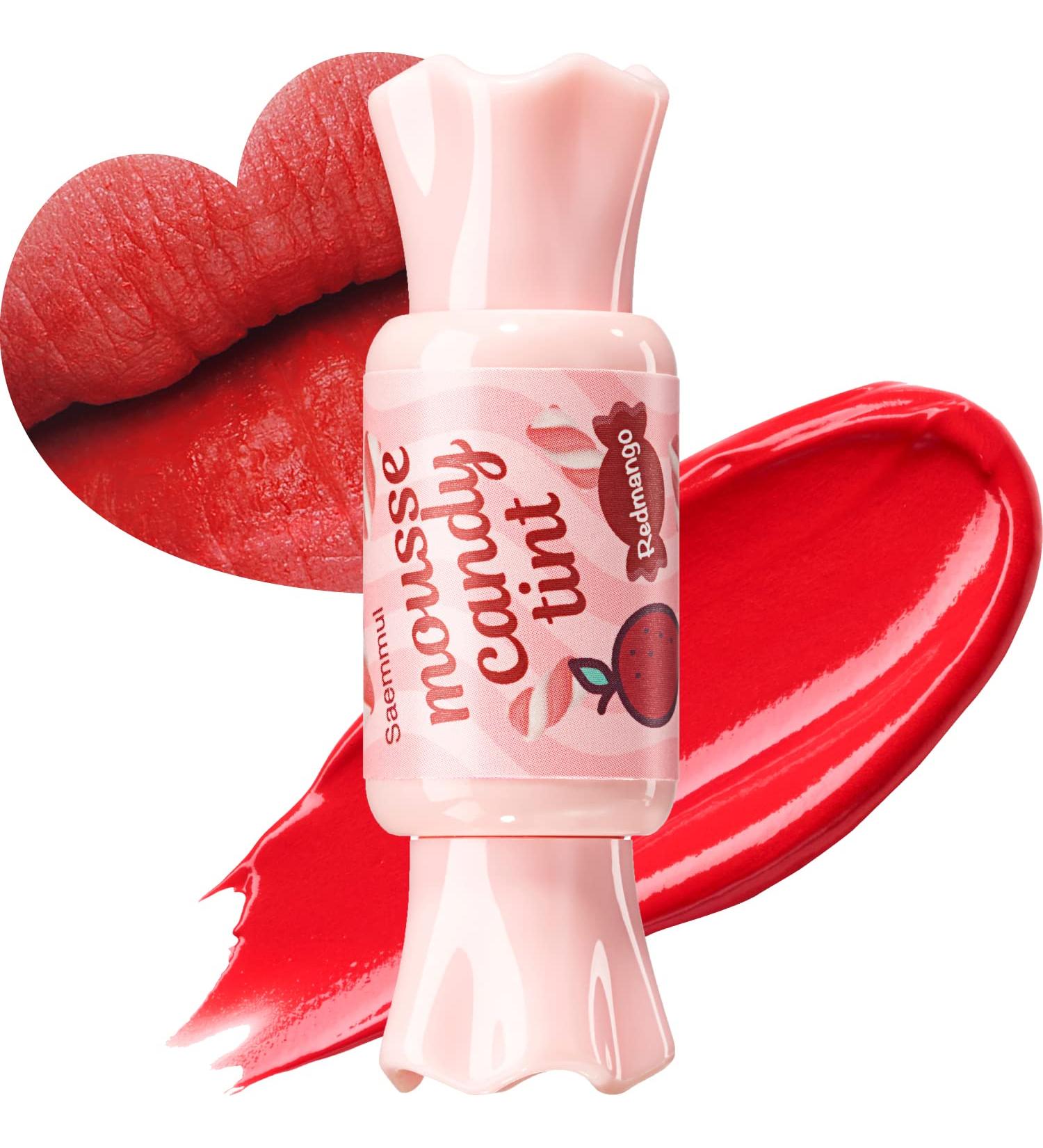 The Saem Mousse Candy Tint 02 Strawberry Mousse - Lightweight Lip Tint, 0.08g - Buy Online on GoSupps.com