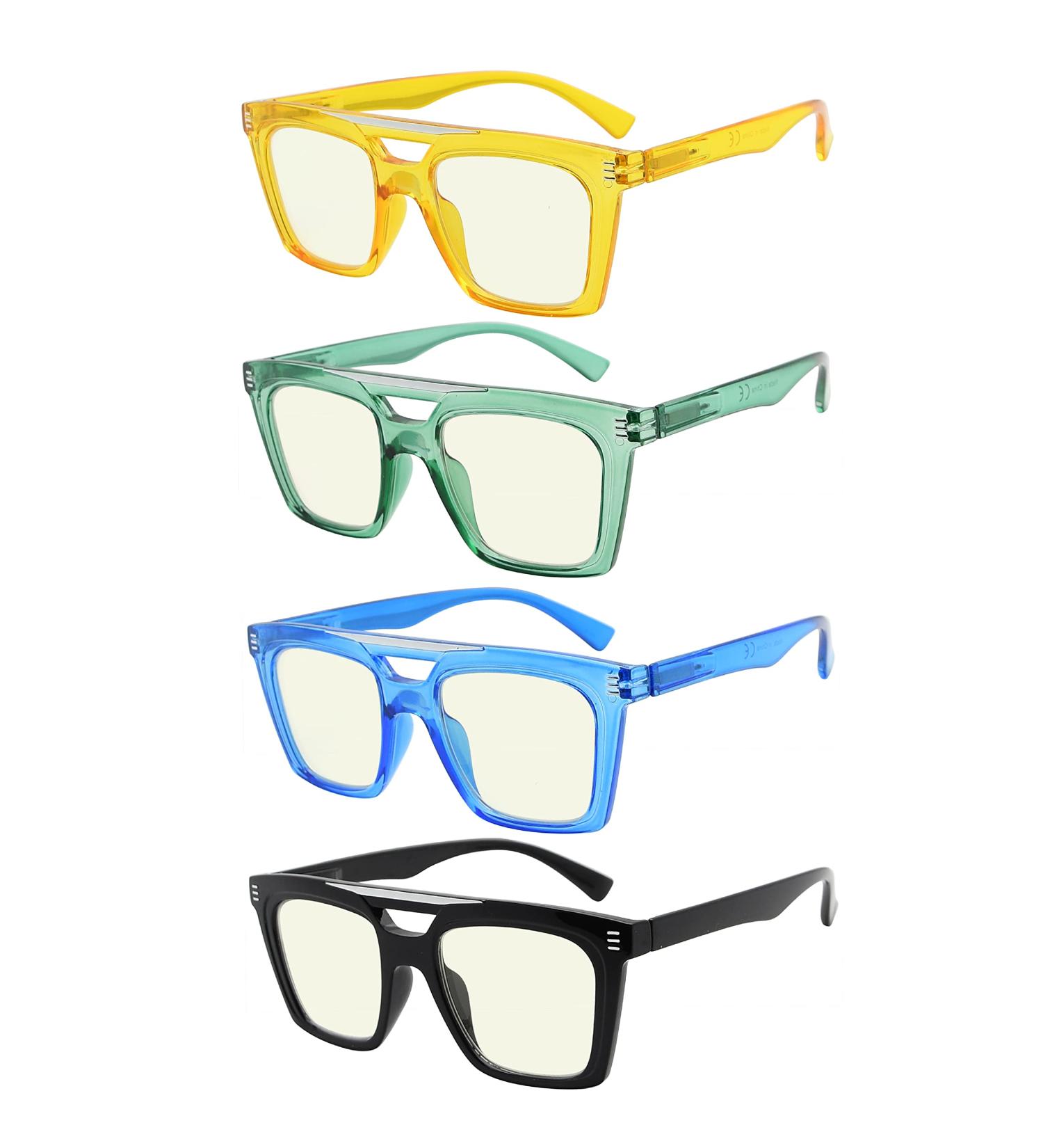 Eyekepper 4-Pack Women's Blue Light Blocking Reading Glasses +1.00 | Stylish & Comfortable Computer Eyewear - Buy Online on GoSupps.com