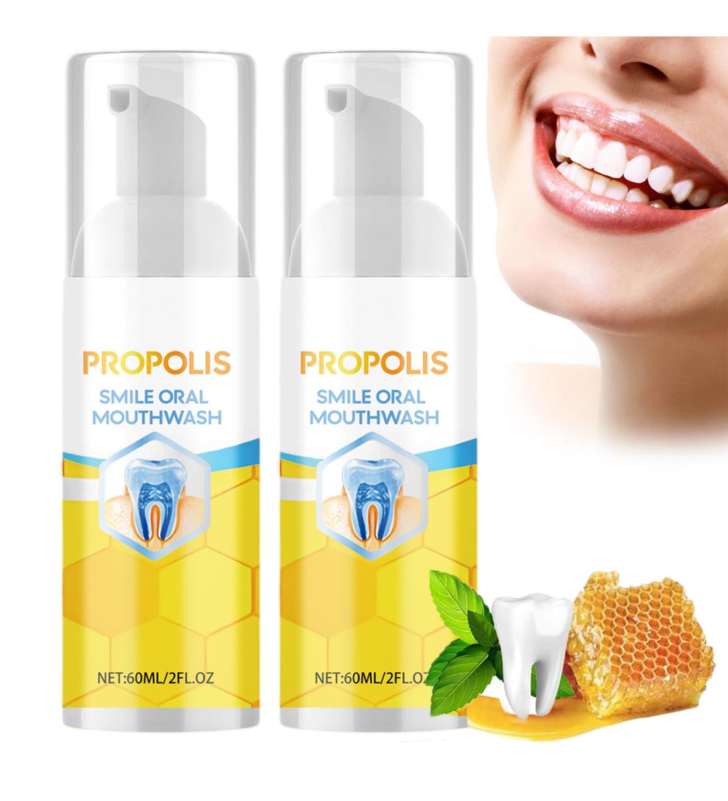Propolis Smile Mouthwash - Total Care for Teeth & Gum Health | Refreshing Breath & Deep Cleaning (2 pcs) - Buy Online on GoSupps.com