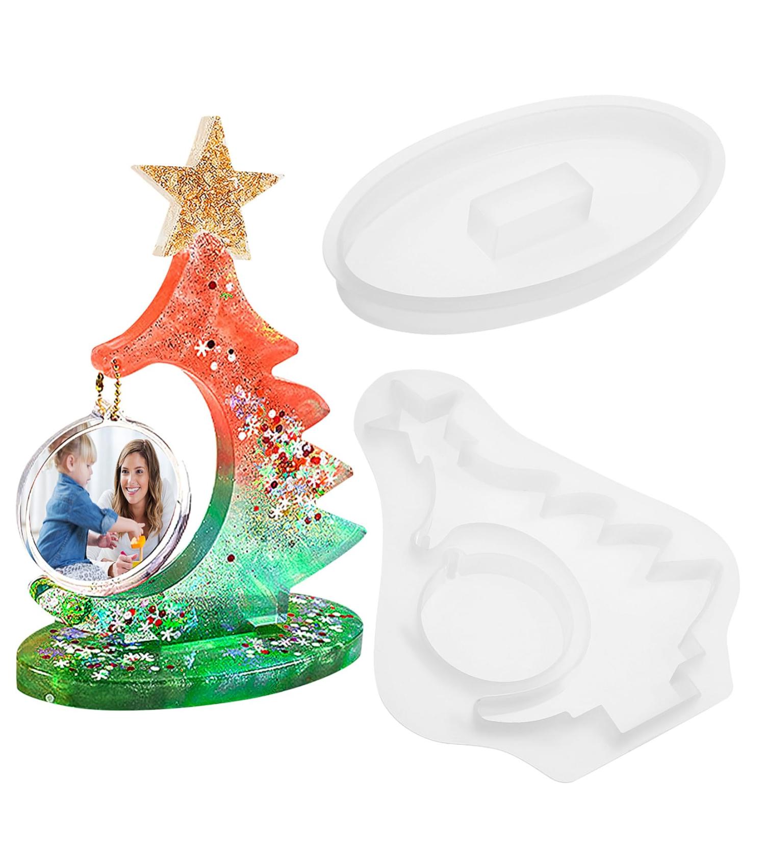 Artibetter 1 Set Silicone Mold Decor Picture Frame Molds Silicone Tree Mold Christmas Tree Jewelry 3D Crafts - Buy Online on GoSupps.com