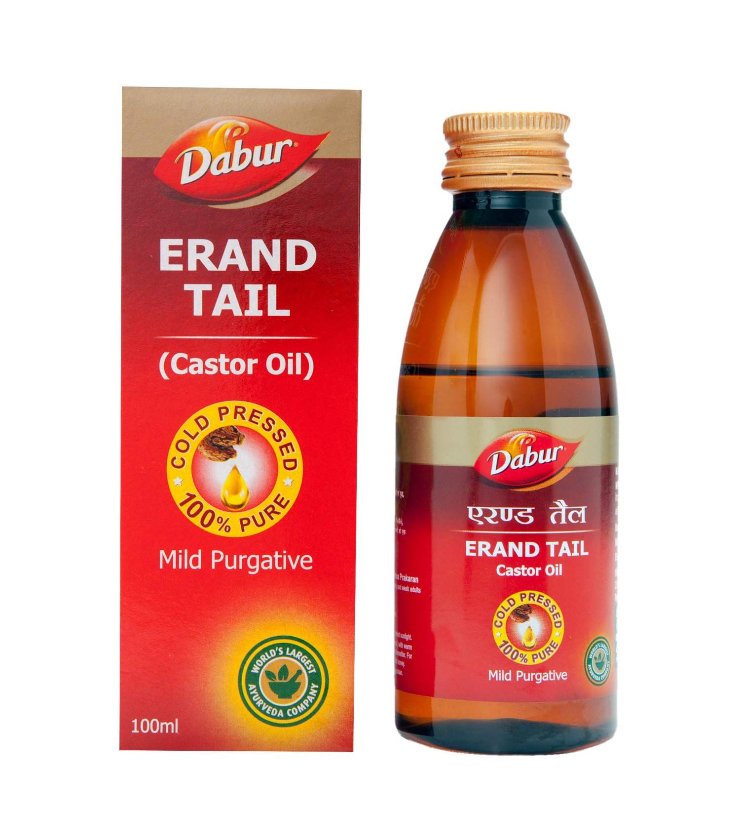 Dabur Erand Tail : huile de ricin 100% pure press e froid fournit un soulagement efficace du colmatage 100 ml - Buy Online on GoSupps.com