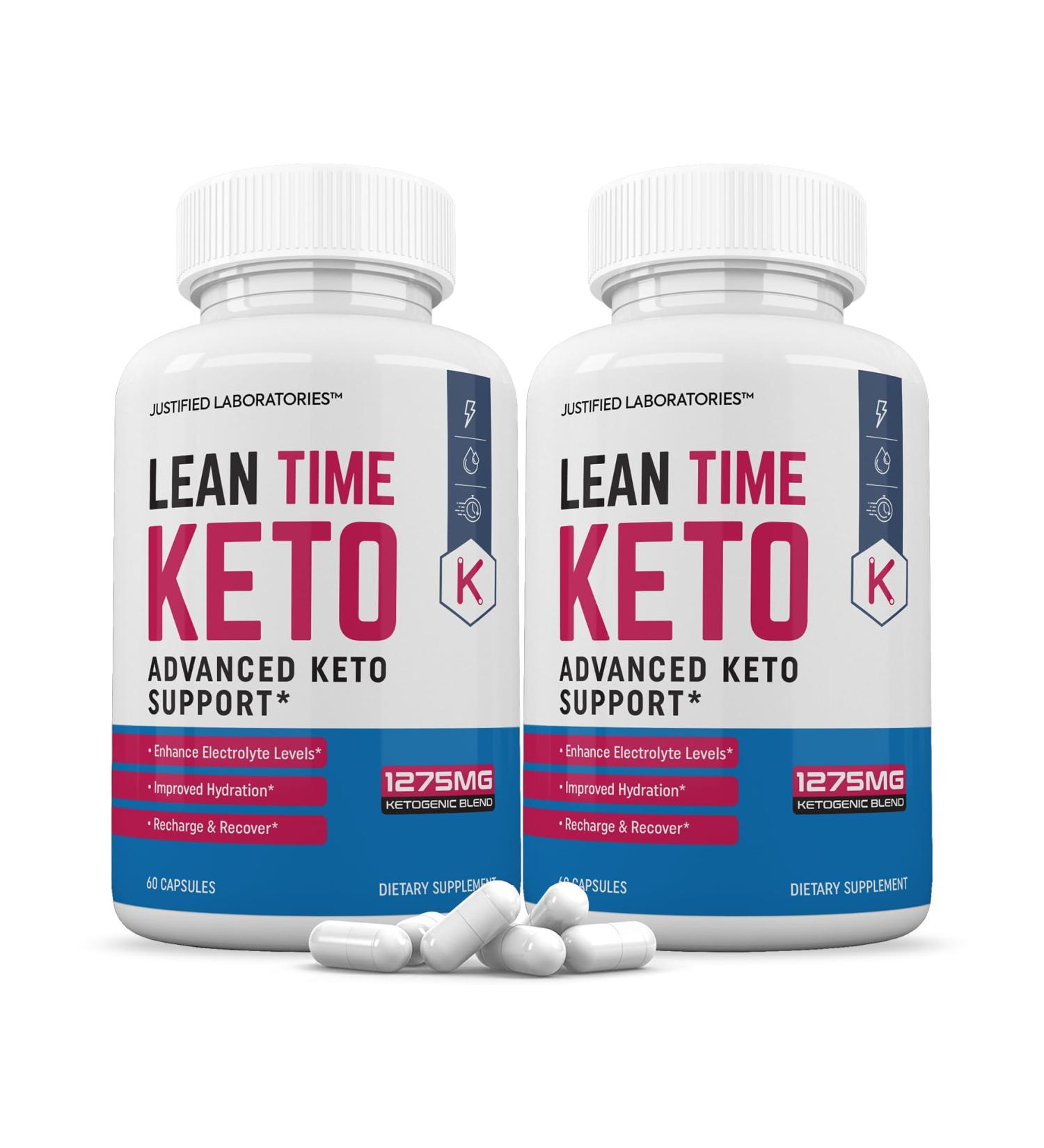 (2 Pack) Lean Time Keto Pills 1275MG New & Improved Formula Contains Apple Cider Vinegar Extra Virgin Olive Oil Powder Green Tea Leaf 120 Capsules - Buy Online on GoSupps.com