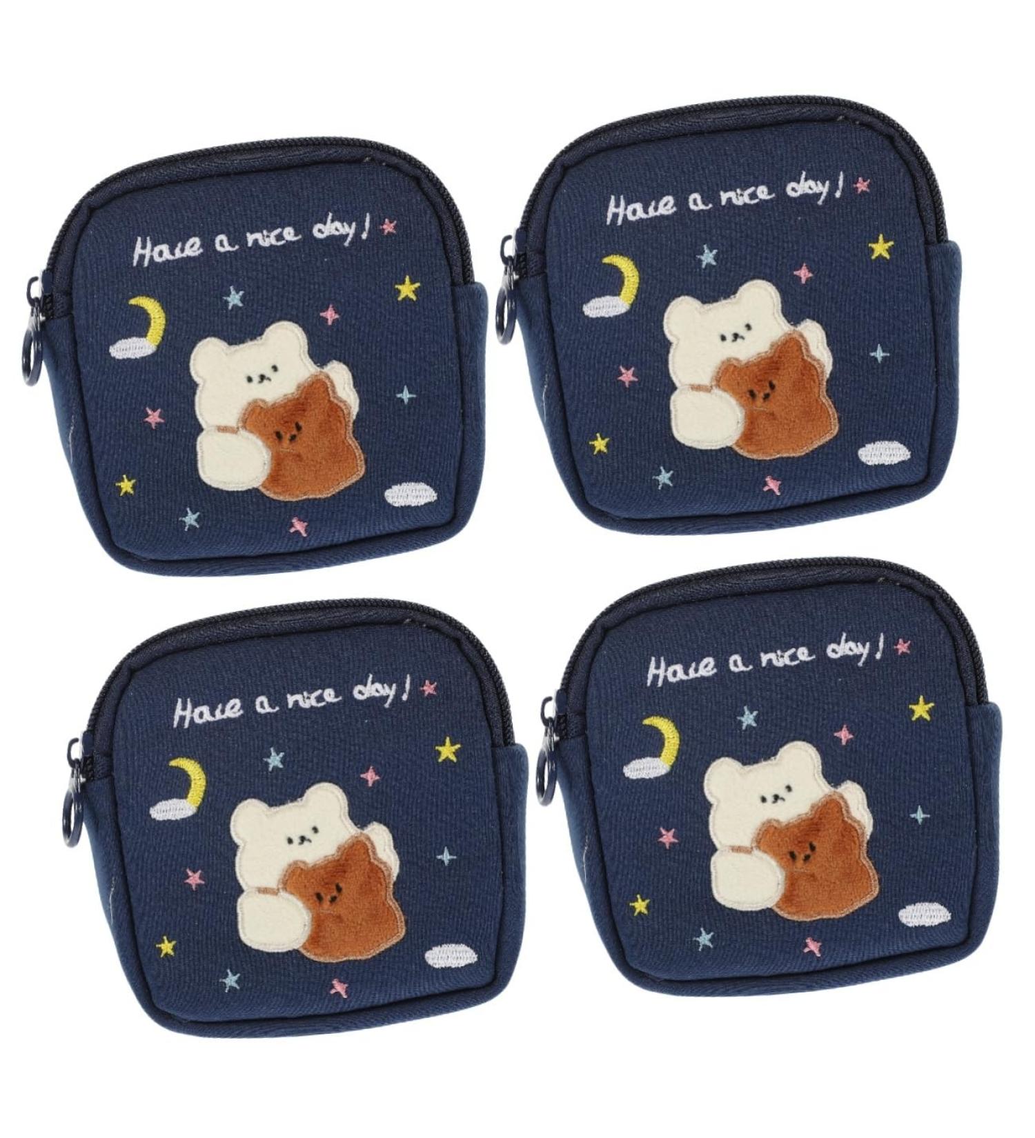 Buy Healeeved 4-Piece Aunt's Towel-Storage Pocket Organizer Bags for Women | Portable Decorative Etui for Bandages & Tampons | Perfect Household Product | Marineex 4STK 13x13cm - Buy Online on GoSupps.com