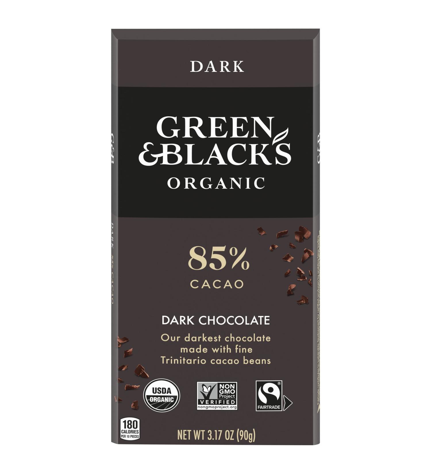 Green & Black's 85% Cacao Dark Chocolate - 3.17 OZ | Rich and Organic Flavor - Buy Online on GoSupps.com