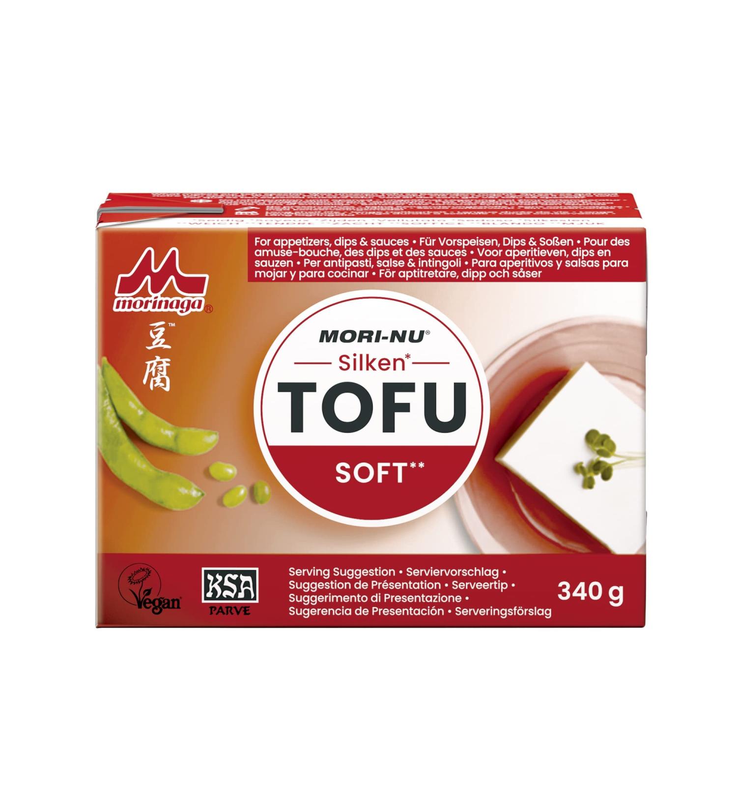 Mori-Nu Silken Tofu - Soft Soybean Tofu Versatile & Creamy - 12 x 340g for Healthy Cooking - Buy Online on GoSupps.com