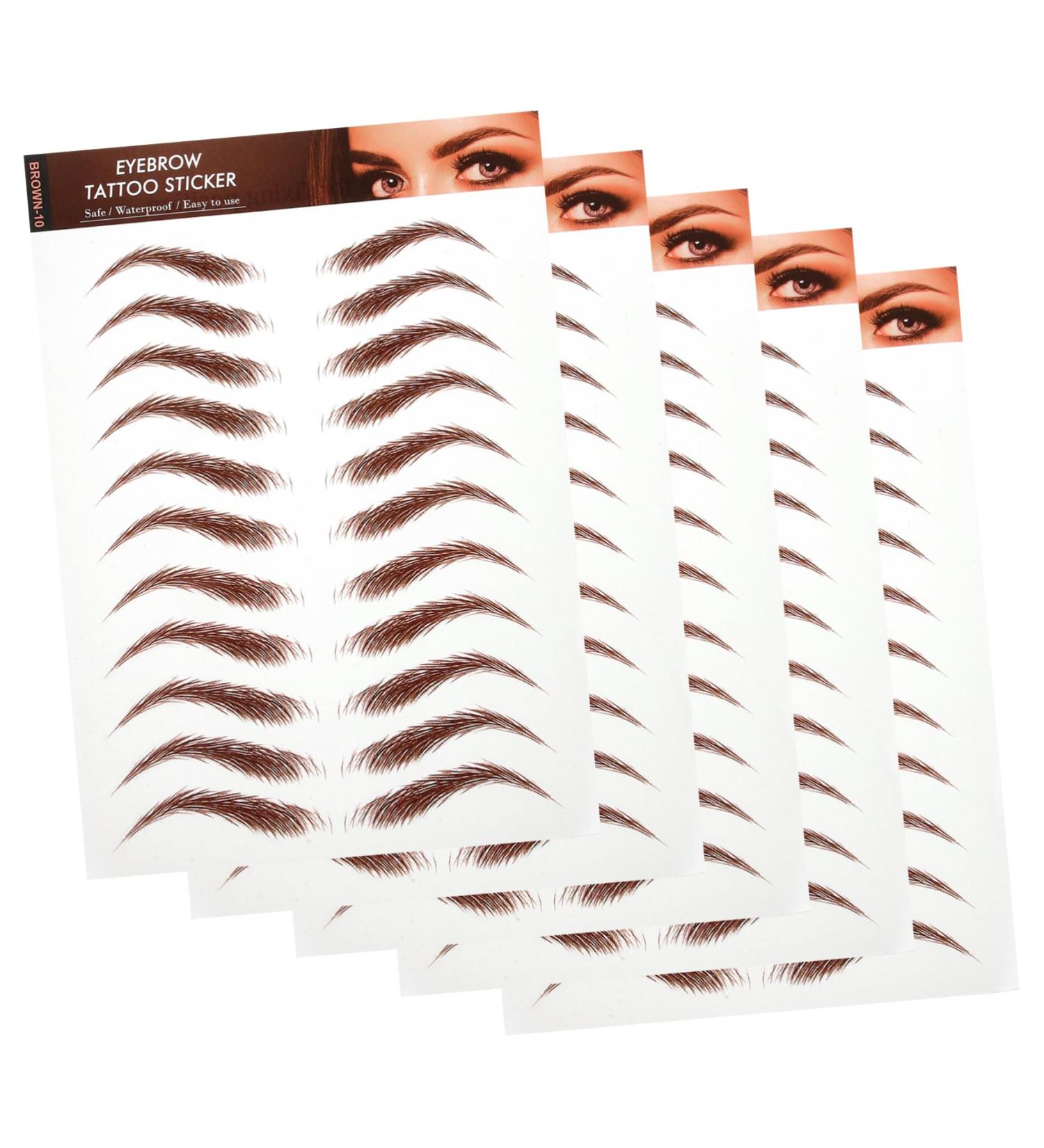 AUTSUPPL 5 Sheets Fake Eyebrow Stickers Sticker Eyebrow Stickers Shaping Eyebrow Stickers Peel off - Buy Online on GoSupps.com