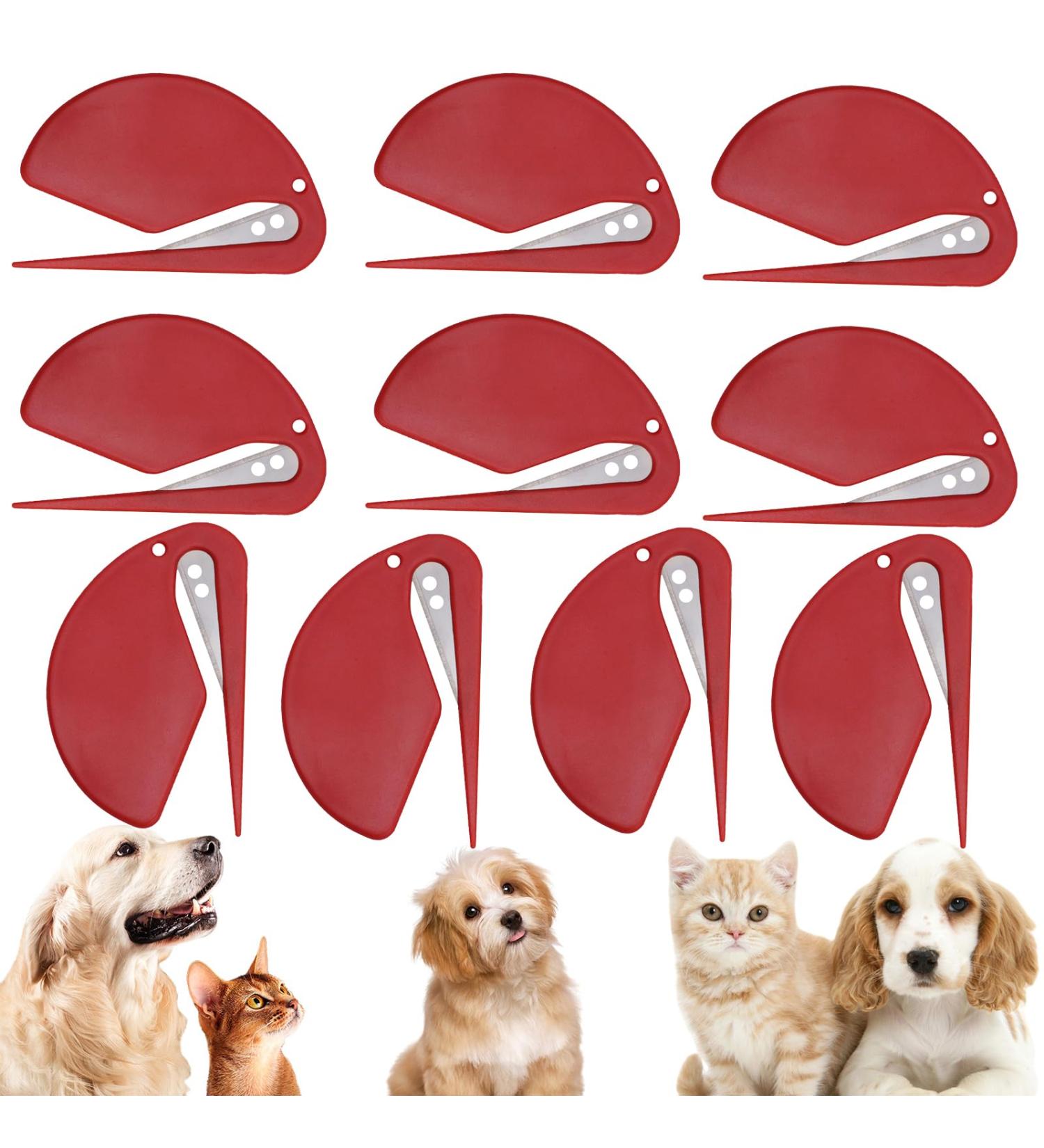 Display Knife Cat - 10-Piece Knot Comb Set for Pet Care | Hair Removal & Massage Tool for Cats (Red) - Buy Online on GoSupps.com