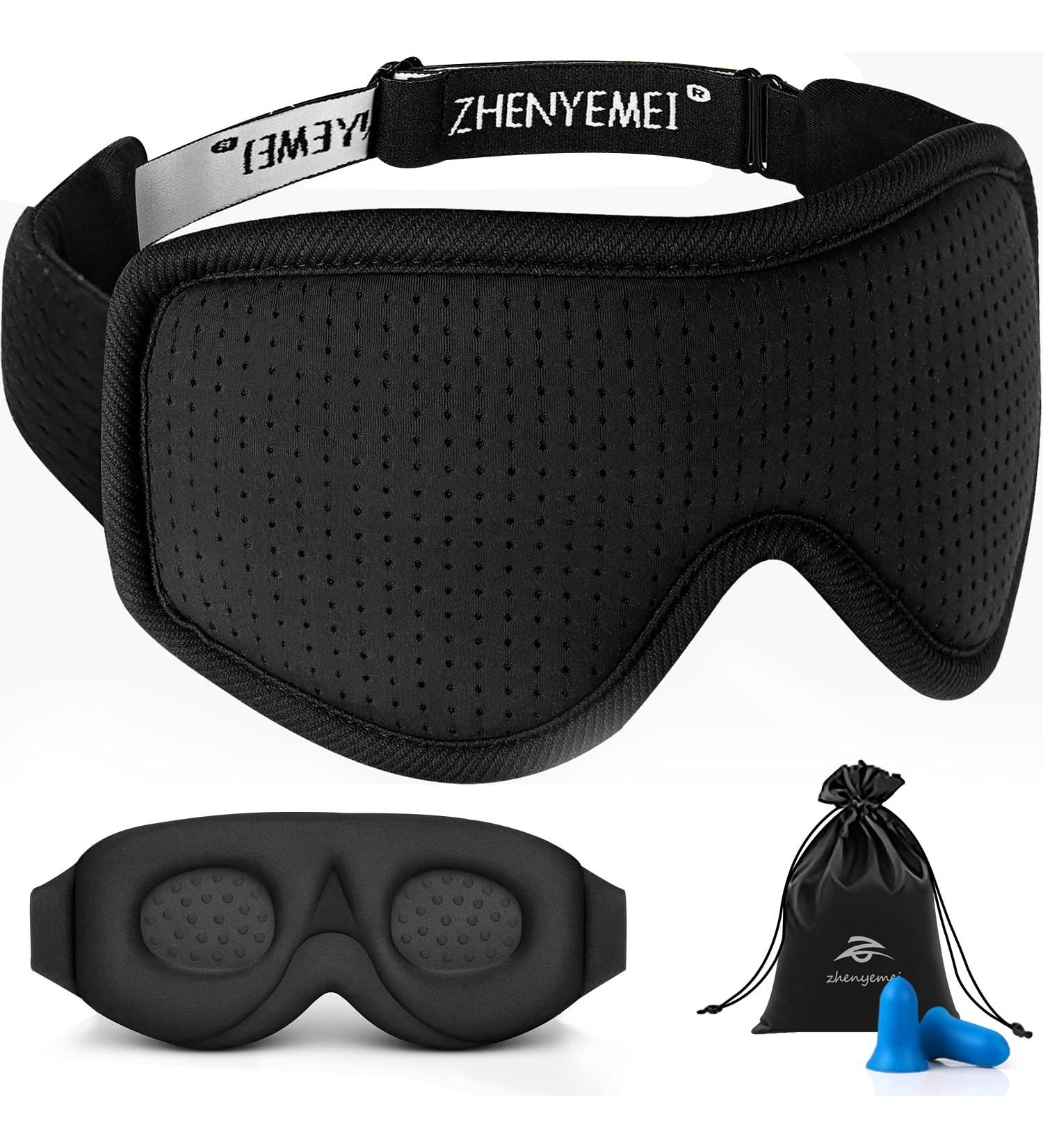 Blackout Sleep Mask for Men and Women | Light Blocking Eye Mask for a Restful Sleep - Buy Online on GoSupps.com