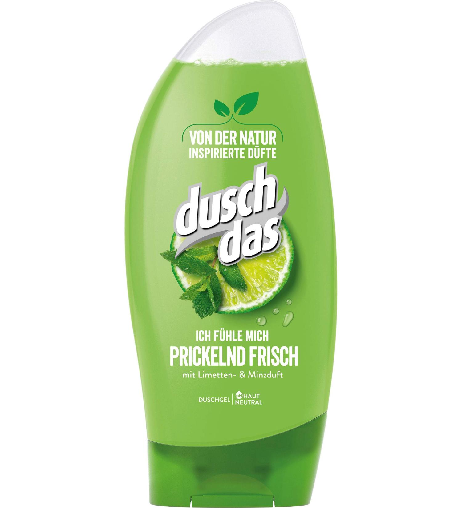  Duschdas Duschdas Fresh and Sparkling Shower Gel for Women with a Fresh Natural Scent Dermatologically Tested (6 x 250ml) Mint Fresh - Buy Online on GoSupps.com