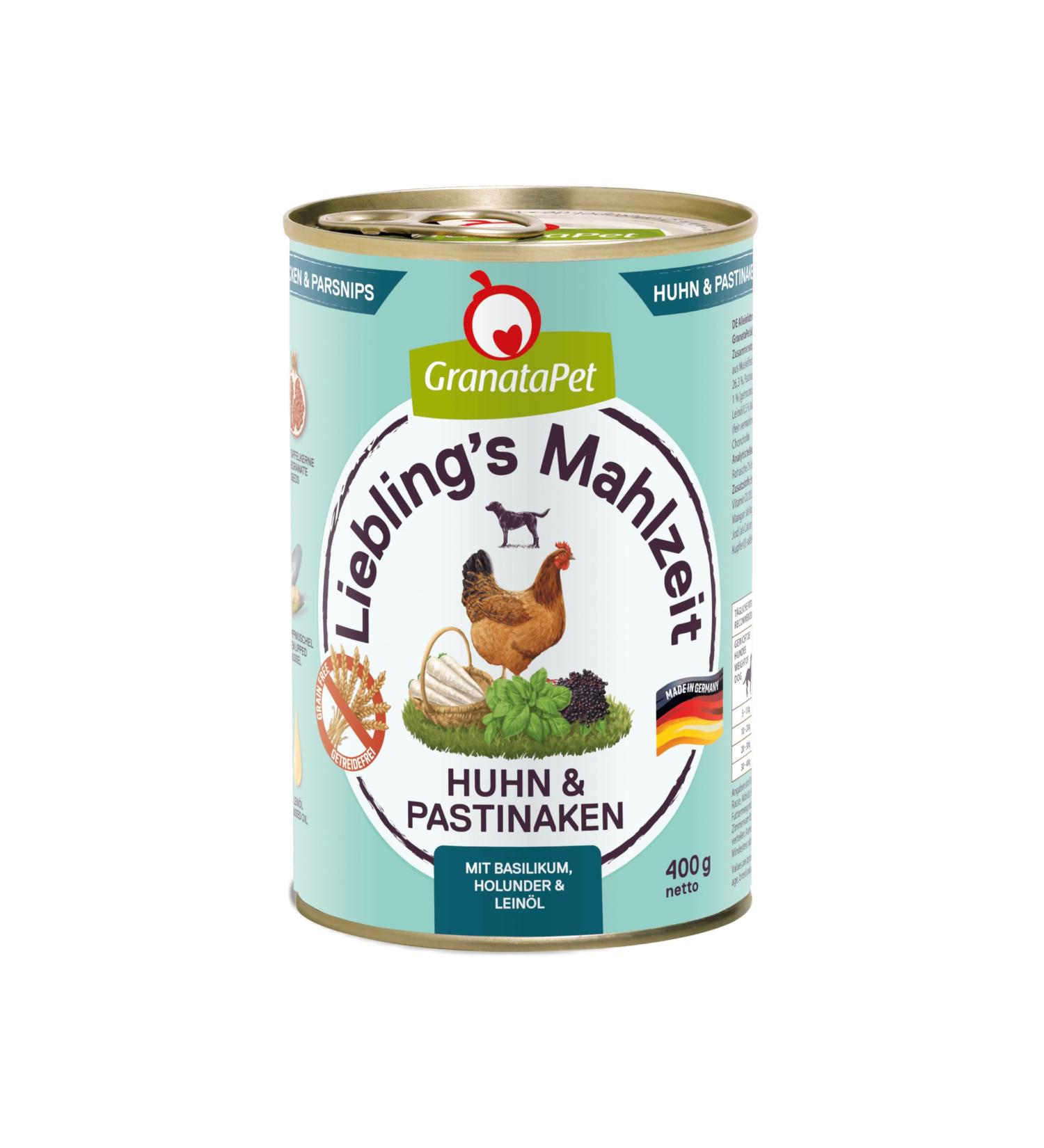 Granatapet Liebling's Mealtime Chicken & Parsnip - Grain-Free Wet Dog Food (6 x 400g) - High Meat Content No Sugar Additives - Buy Online on GoSupps.com
