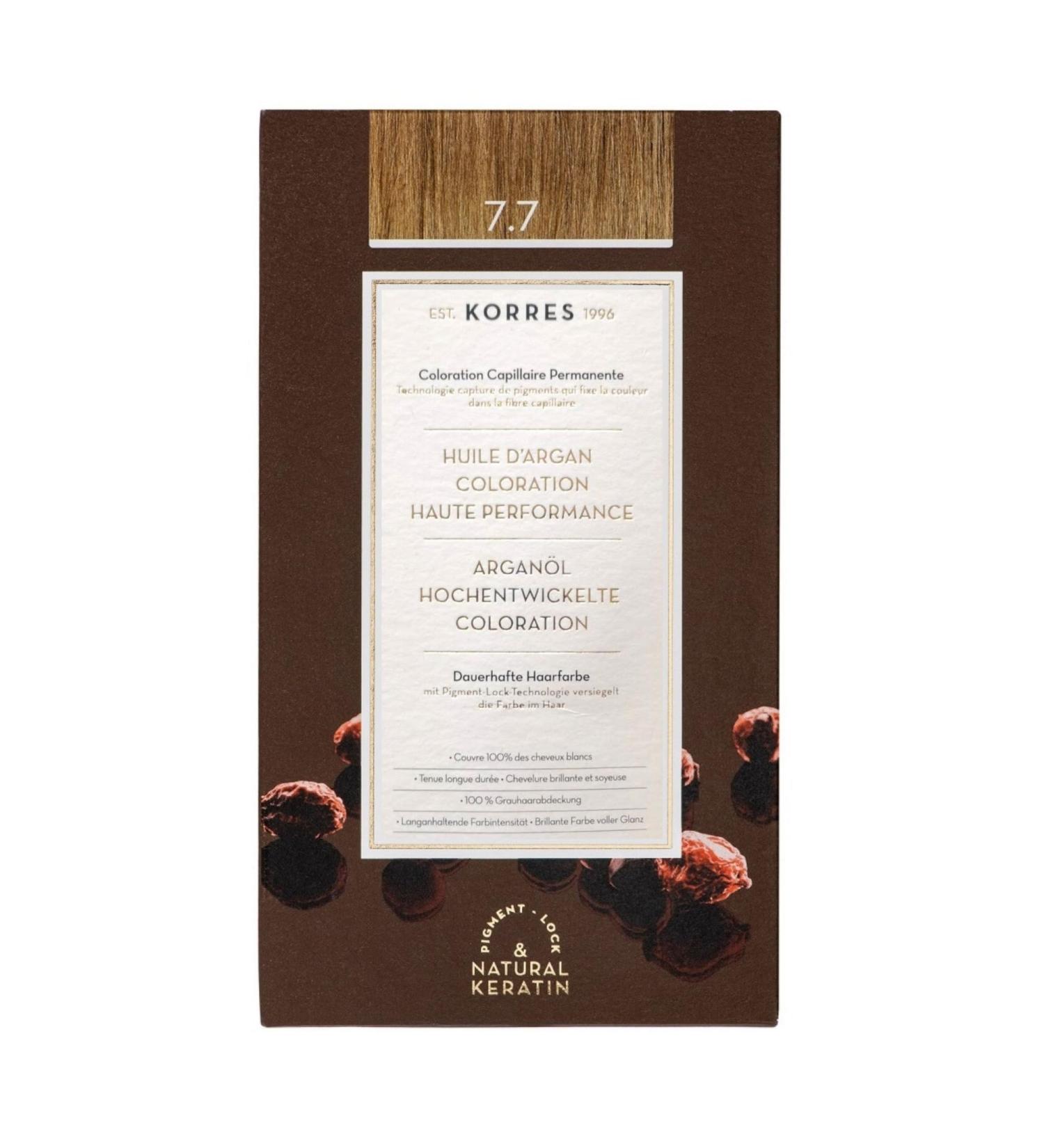 Correx Argan Oil Hair Color - Ammonia-Free Mocha 7.7 | 100% Gray Coverage | Vegan & Long-Lasting Results - Buy Online on GoSupps.com