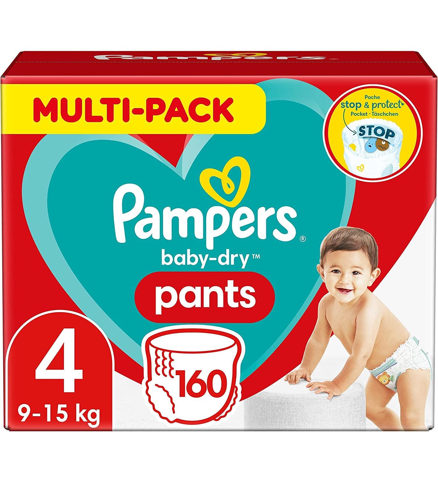 Pampers Diapers Pants Size 4 (9-15kg) Baby-Dry Old Version Size 4 (160 Pieces) OLD