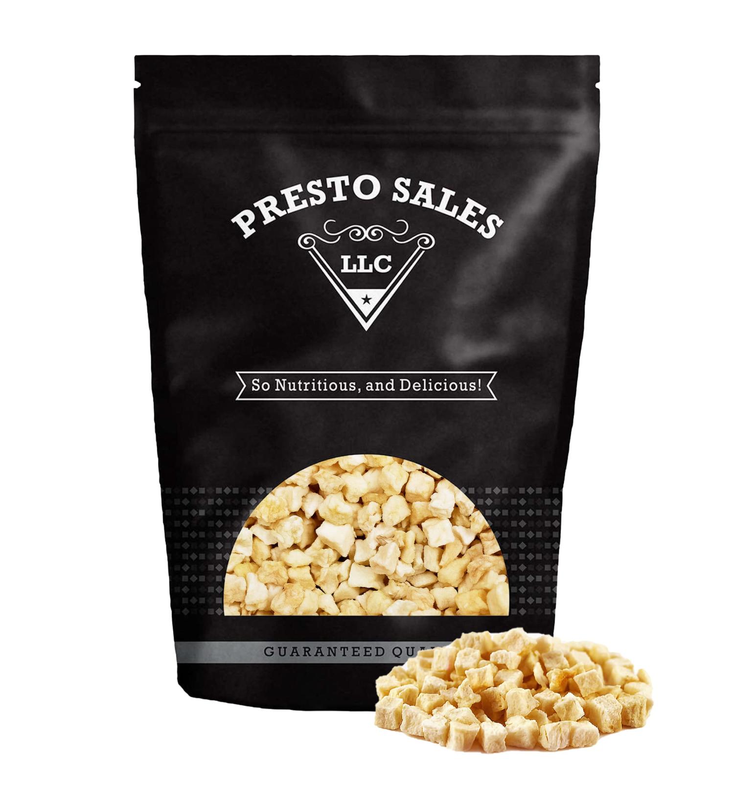 Presto Sales Dried Apple Cubes 16 oz - All Natural Vegan Snack | Non-GMO Dehydrated Fruit in Resealable Bag - Buy Online on GoSupps.com