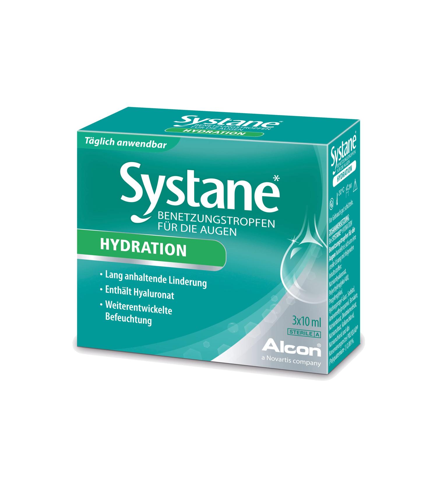 Systane HYDRATION Eye Drops - 3 x 10 ml | Soothing Moisture for Dry Eyes - Fast International Shipping - Buy Online on GoSupps.com