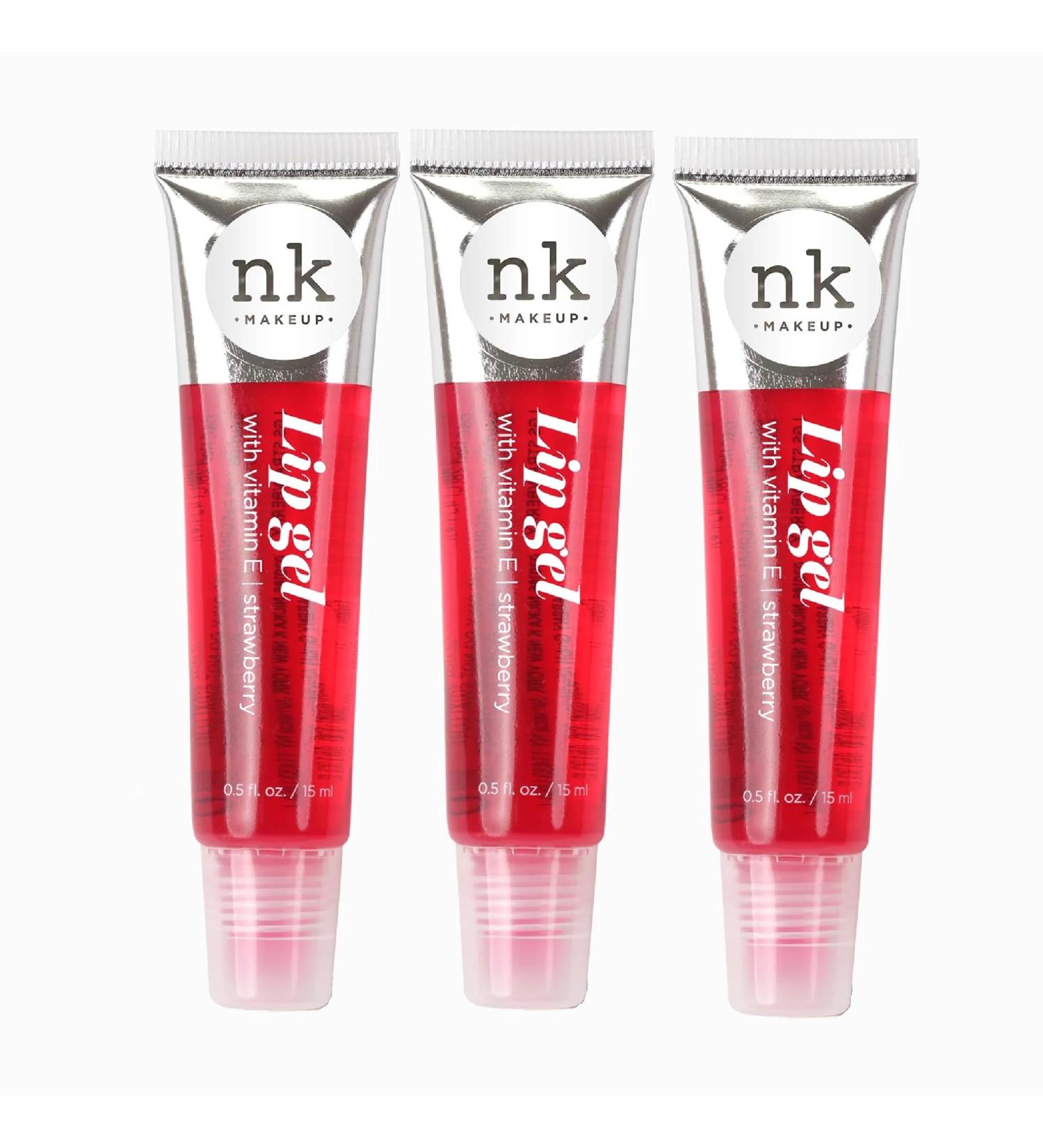NICKA K NEW YORK Set of 3 NK Hydrating Lip Gel Vitamin E (Strawberry)