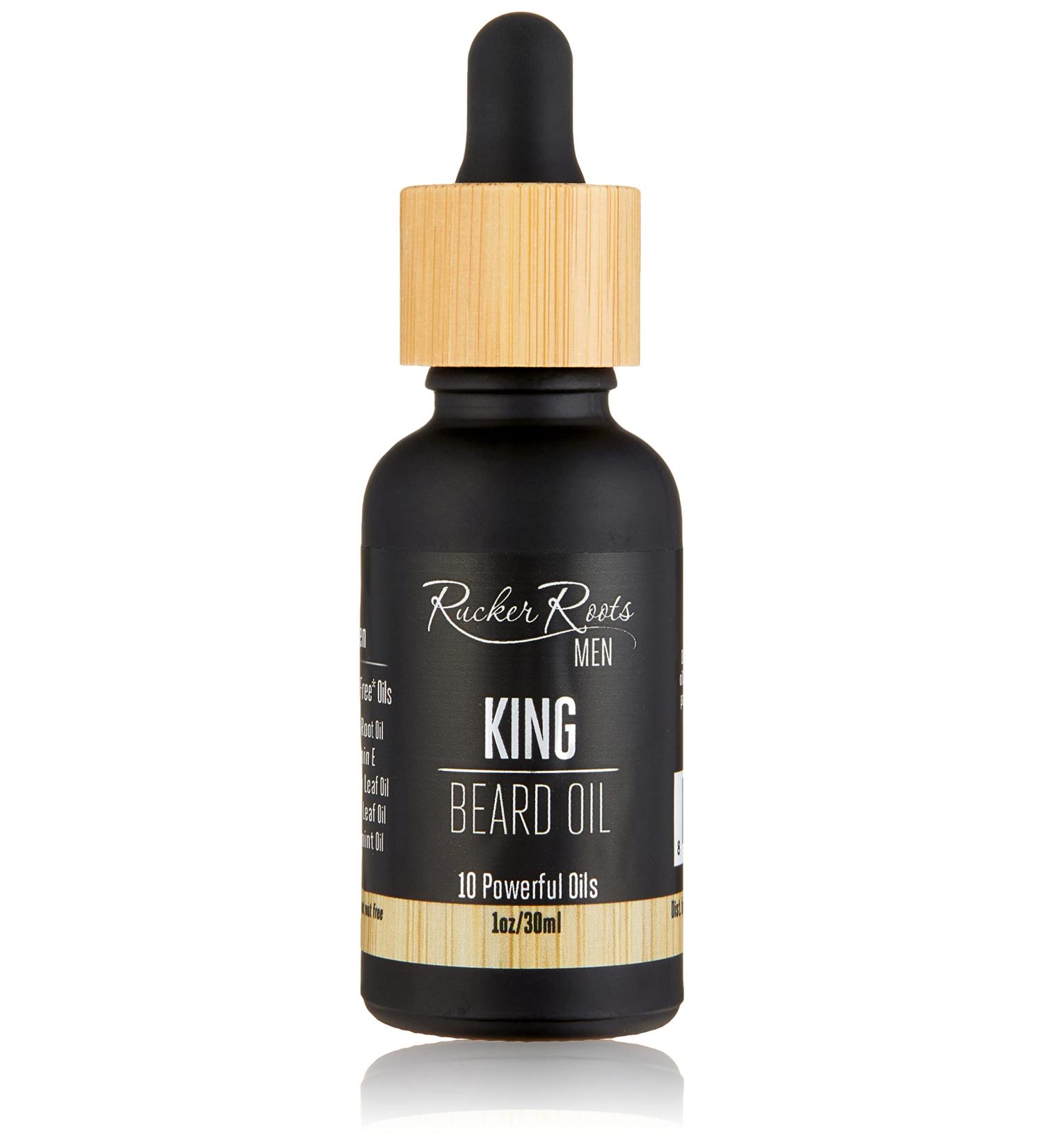Rucker Roots x King Beard Oil - Nut-Free Blend with 10 Powerful Oils for Healthy Hair Growth, Moisture Lock, and Smooth & Shiny Results - Buy Online on GoSupps.com