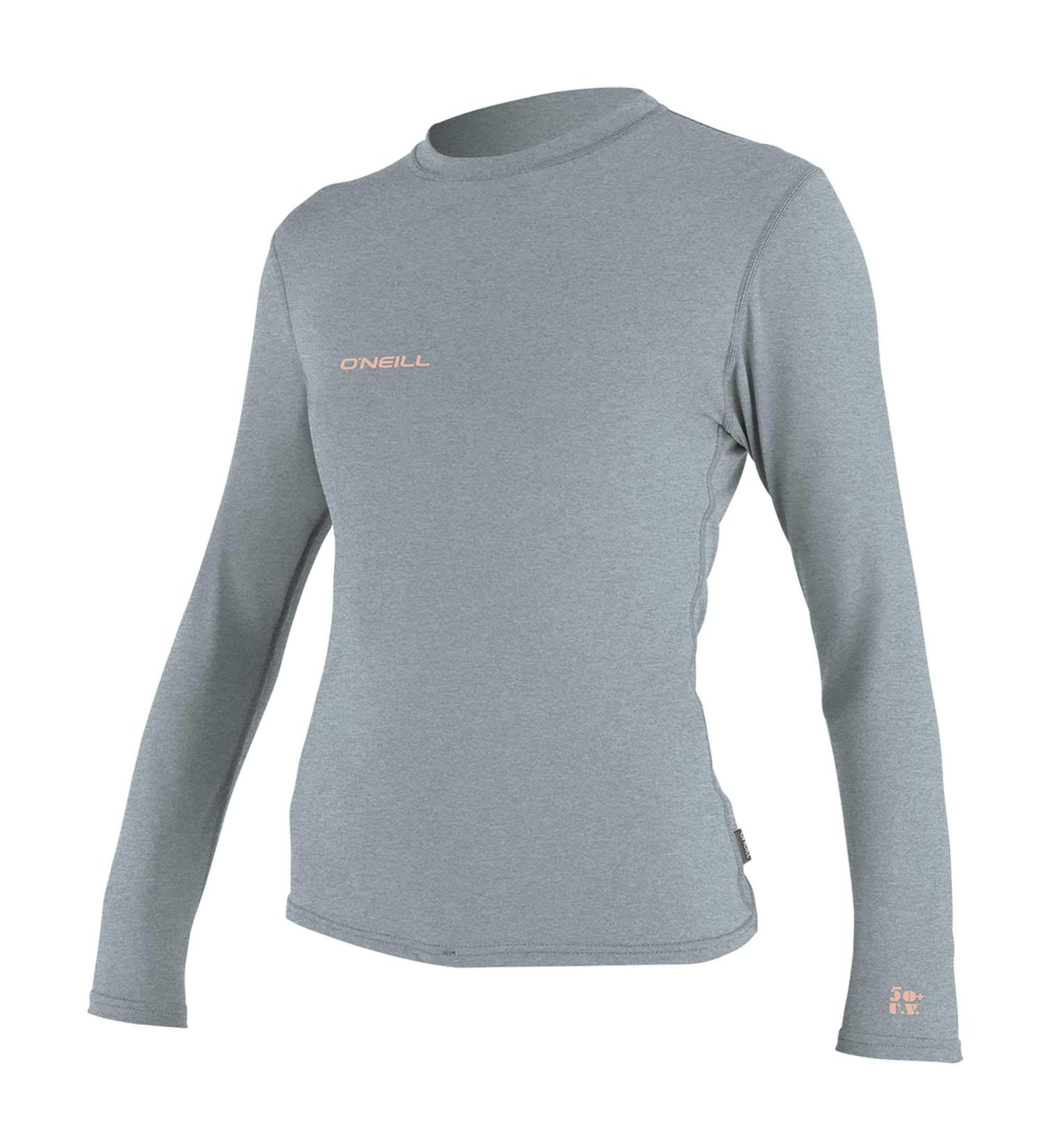 O'Neill Women's Hybrid UPF 50+ Long Sleeve Sun Shirt - Medium, Cool Grey - Buy Online on GoSupps.com