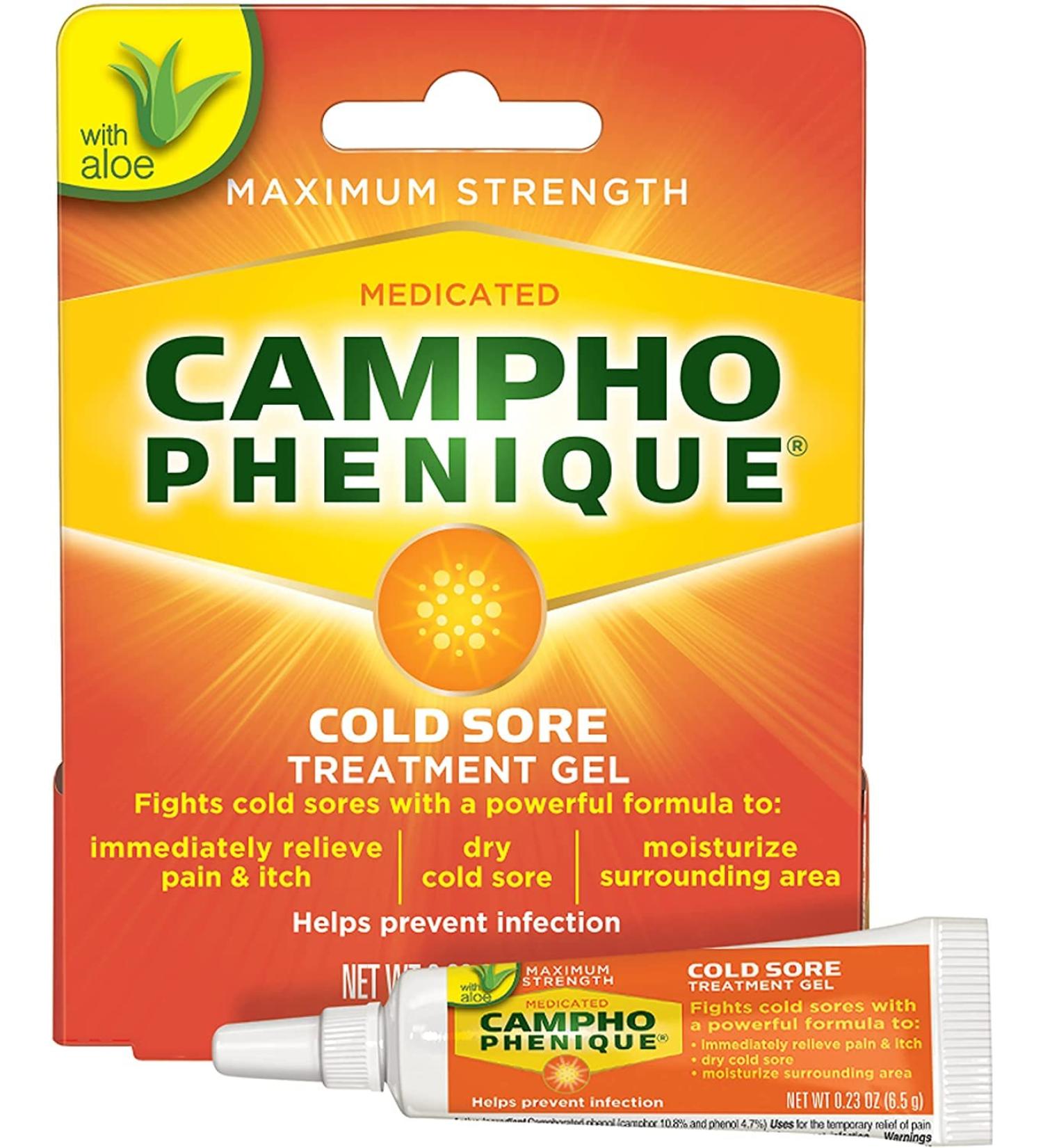 Campho-Phenique Original Cold Sore Treatment Gel - 0.23 Oz (Pack of 4) - Buy Online on GoSupps.com
