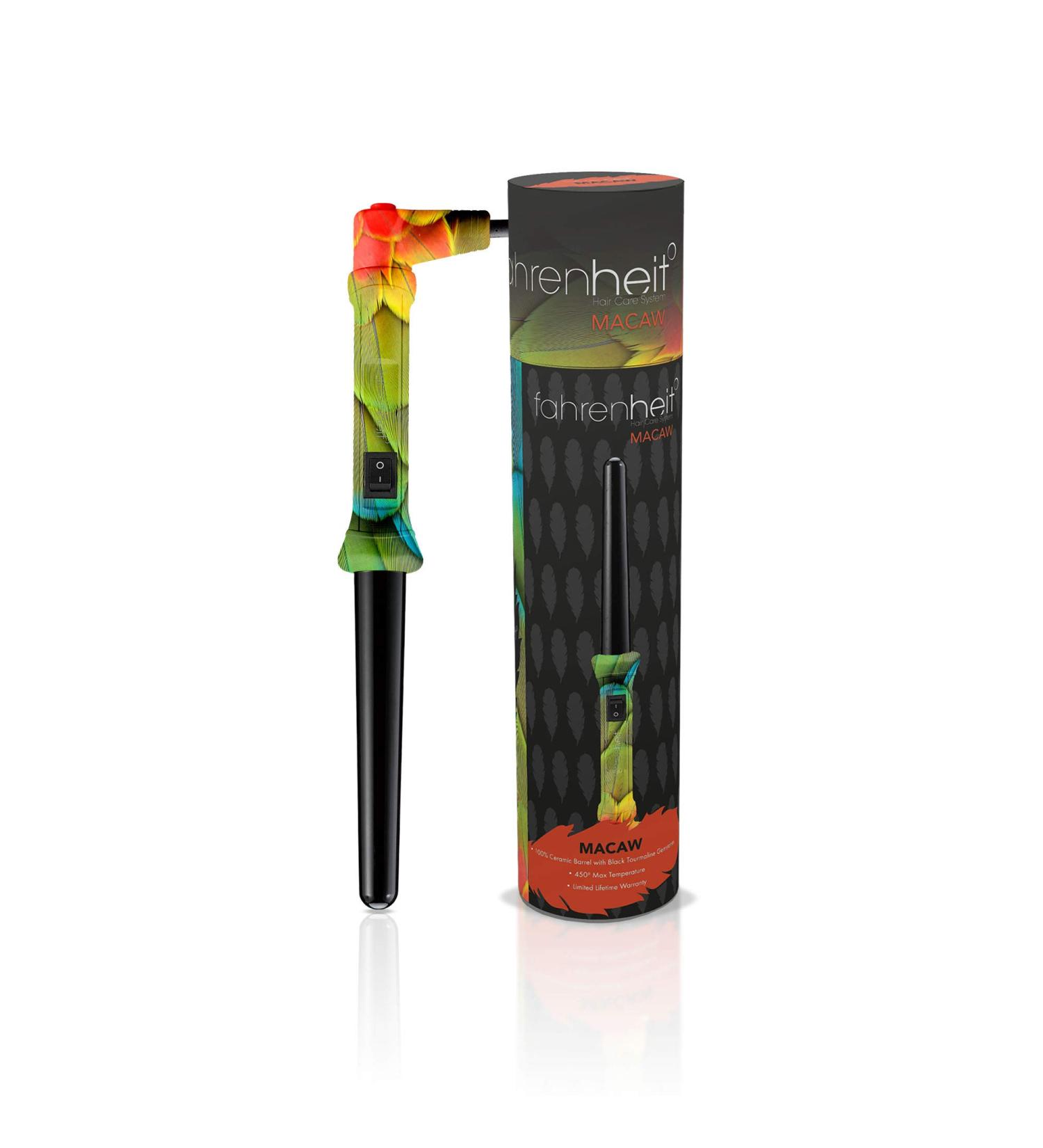 Limited Edition Animal Print Hair Care System: 1 Inch Graduated Curling Iron Cone Wand (Macaw) - International Shipping Available - Buy Online on GoSupps.com