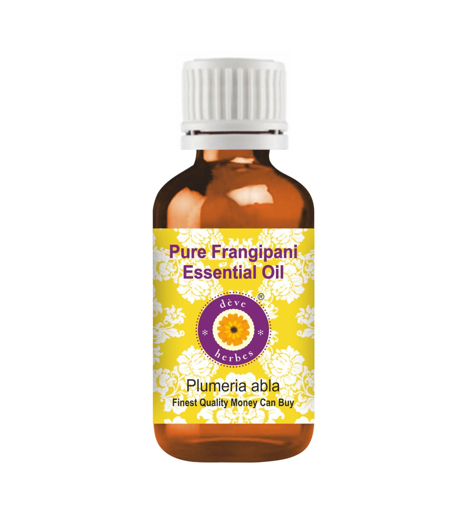 Deve Herbes Pure Frangipani Essential Oil (Plumeria alba) Steam Distilled 50ml (1.69 oz) - Buy Online on GoSupps.com