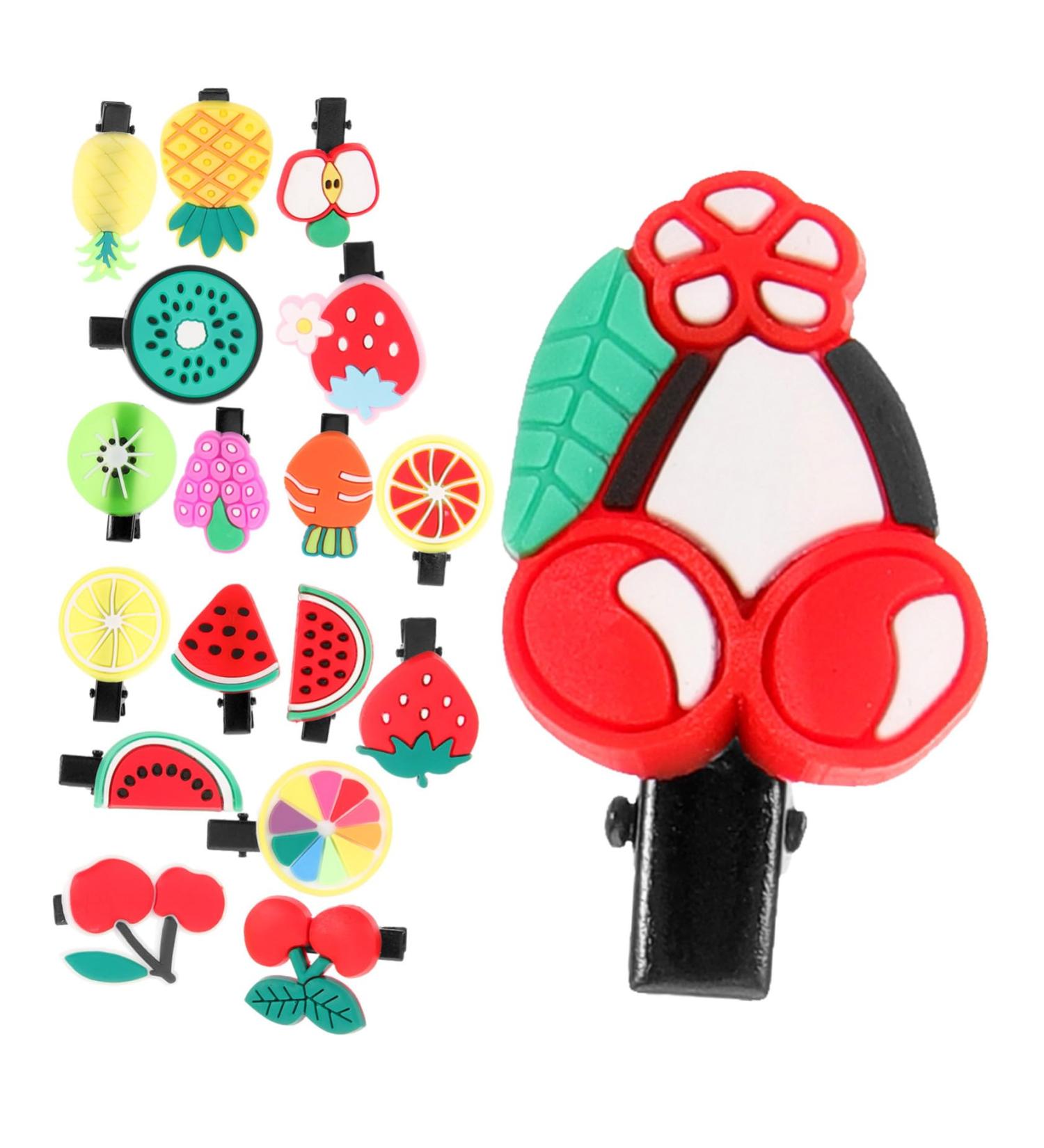 minkissy 2 Set Metal Hair Barrettes Cherry Hair Clip Metal Snaps Colorful Hair Clips Snap Barrettes Metal Hair Claw Clips Hair Clip for Girls Hair Accessories Hair Buckle Hairpin Kiwi - Buy Online on GoSupps.com