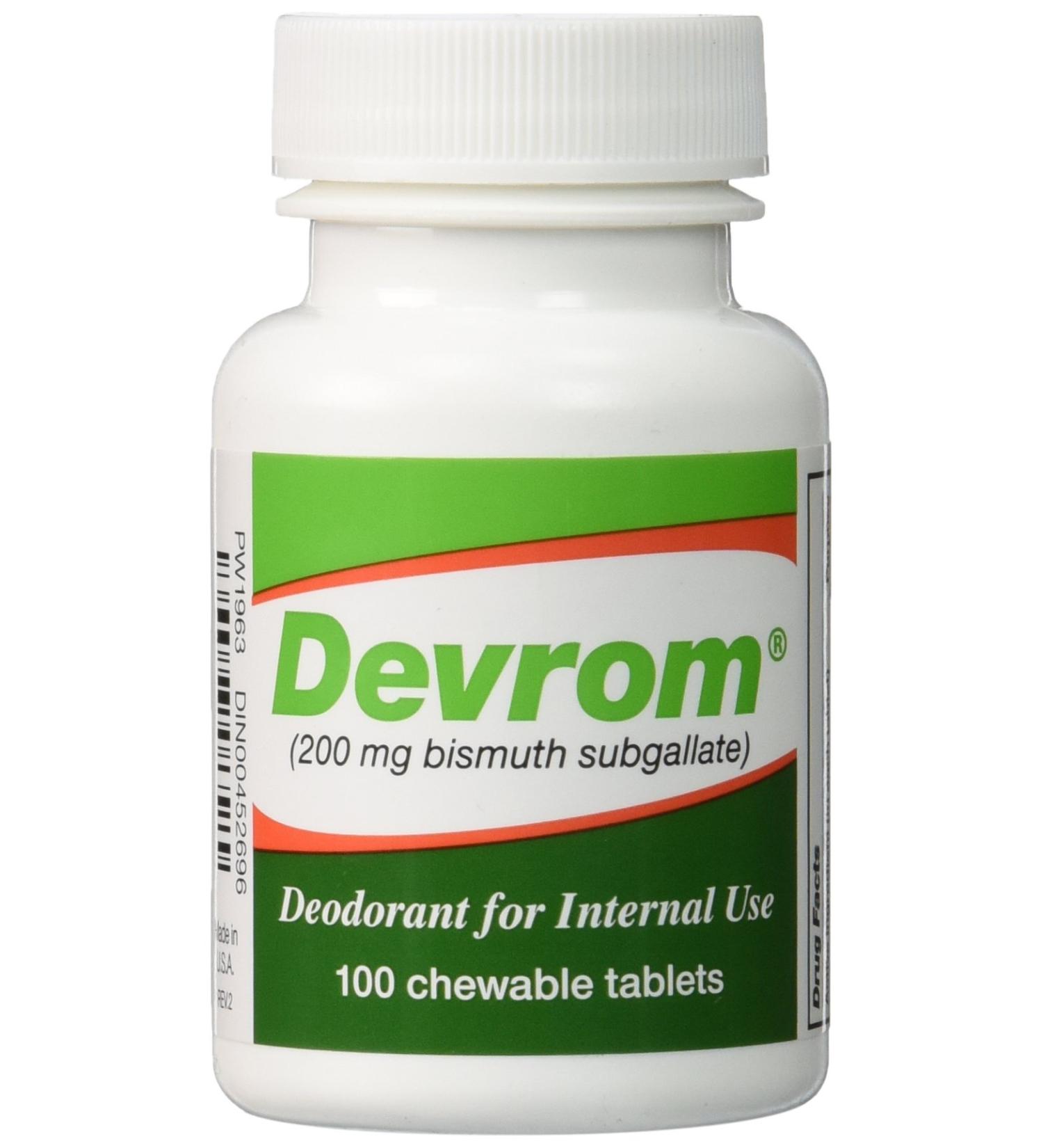 Devrom Tablets 100 Tablets - New & Old Package | Fast-Acting Odor Control - Buy Online on GoSupps.com