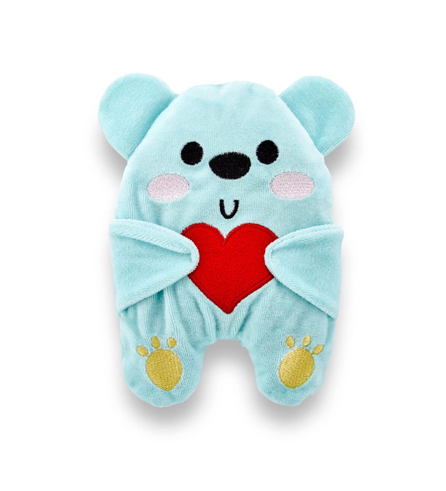 Cherry Stone Cushion for The Baby's - Cherry Pit Heatable Pillow for Babies and Kids Heat and Cold Therapy- Children Tummy Colic Pain Relief Turquoise Mouse