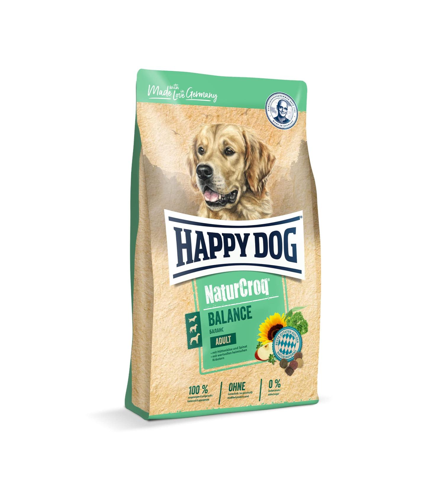 Happy Dog NaturCroq Balance 4 kg - Premium Dry Food with Local Herbs for Adult Dogs - Shop Internationally - Buy Online on GoSupps.com