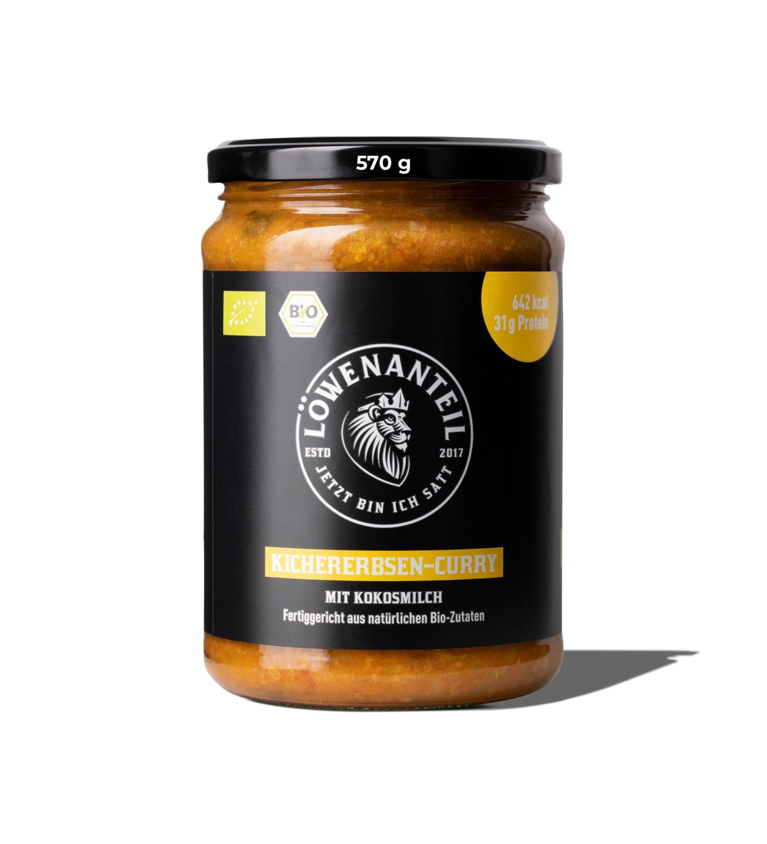 Organic Chickpea Curry Stew - 570g | Vegan Gluten-Free Protein-Rich Coconut Milk & Hemp Seeds - Ready to Eat - Buy Online on GoSupps.com