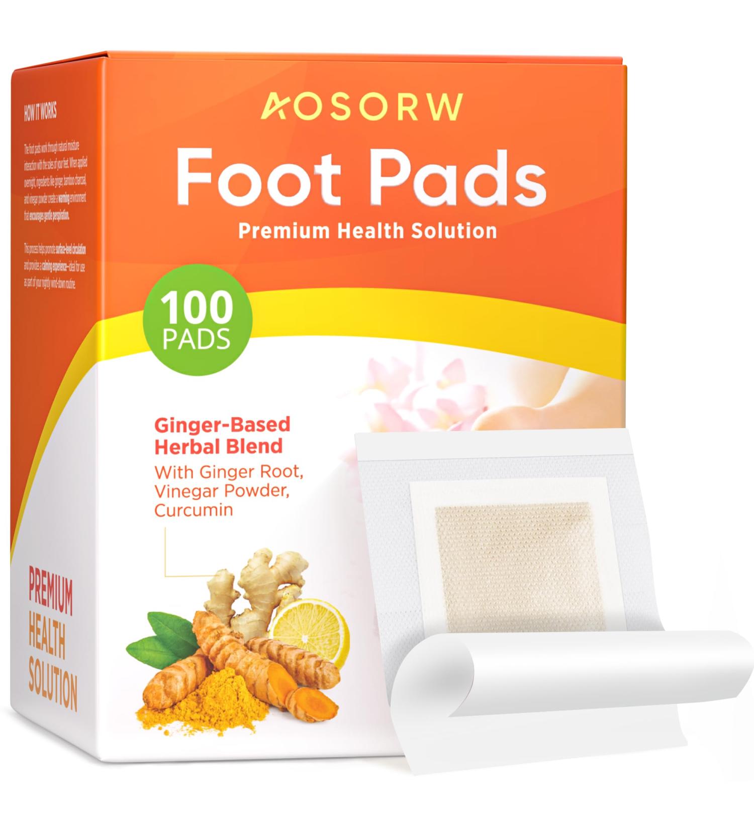 Natural Herbal Foot Pads - Overnight Foot Care Patches - Helps You Feel Refreshed - for Daily Relaxation - (Orange 100 Pads) Orange 100 Pads - Buy Online on GoSupps.com