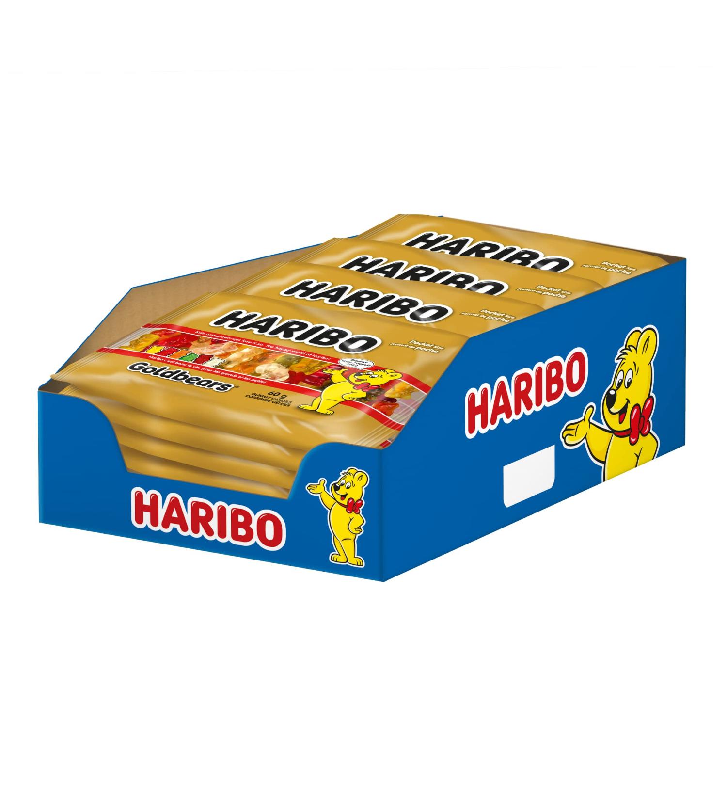 Haribo Goldbears Gummy Candy 6 Fruity Flavours No Artificial Colours - Pack of 18 Mini Bags (60g) - Buy Online on GoSupps.com