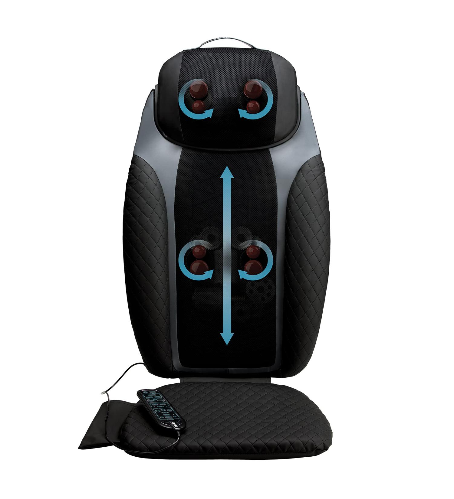 Buy Homedics 2-in-1 Shiatsu Massage Seat & Pillow Back Neck Shoulders & Thighs Relief with Heat Function | International Shipping - Buy Online on GoSupps.com