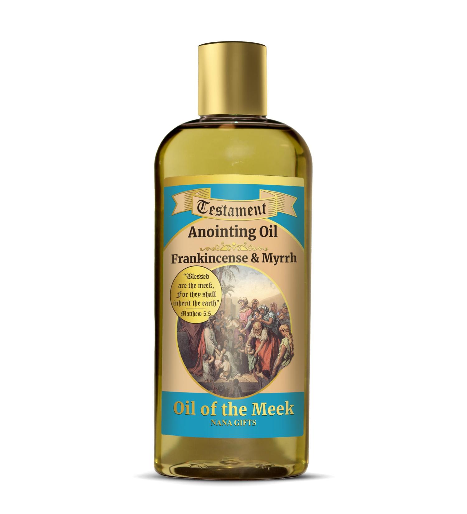 Nana Gifts Testament Anointing Oil Frankincense and Myrrh Oil of the Meek Excellent value large bottle size 8.45 fl.oz | 250 ml - Buy Online on GoSupps.com