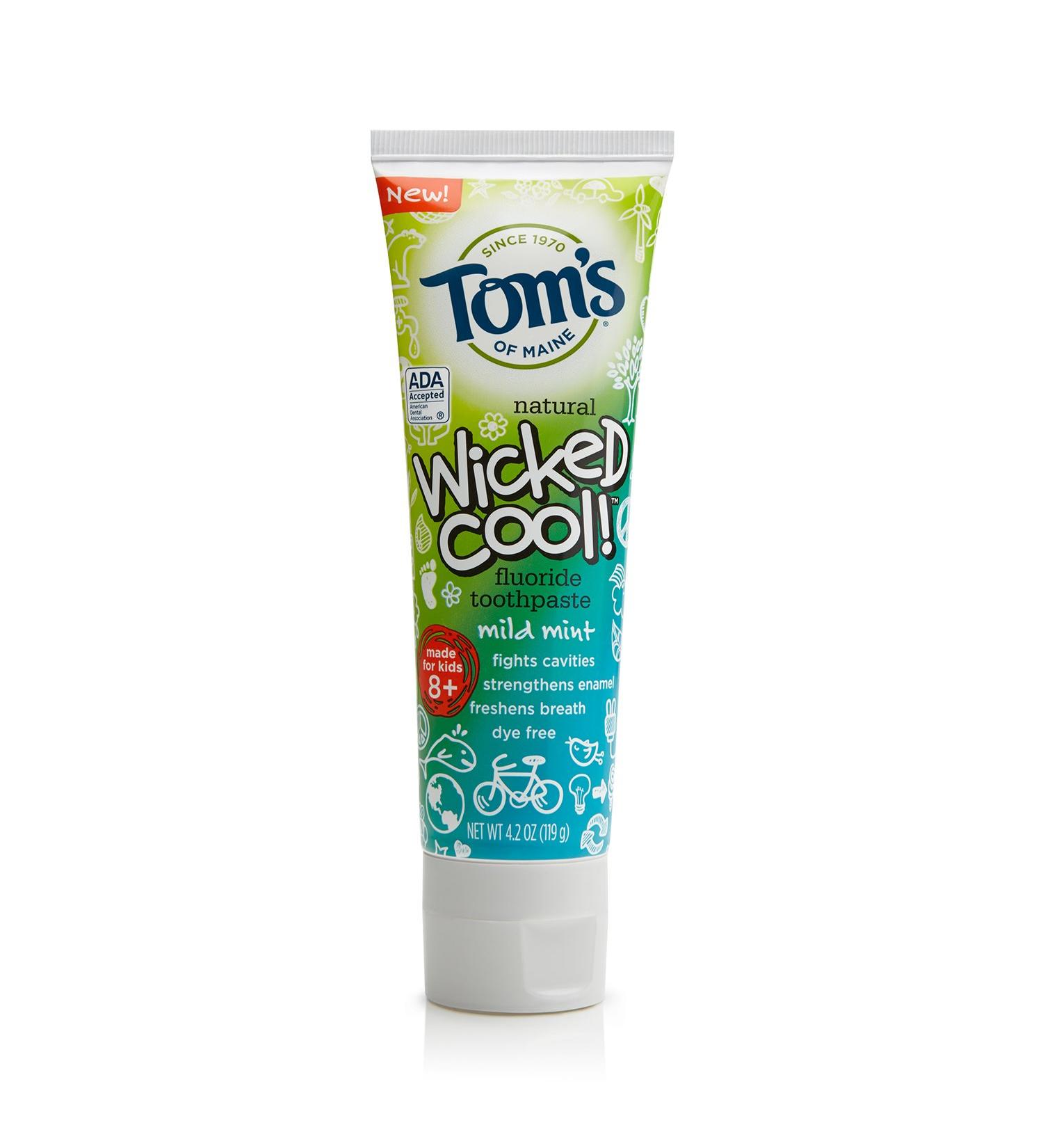 Tom's of Maine Natural Wicked Cool! Fluoride Toothpaste - Mild Mint 4.2 oz - Buy Online on GoSupps.com