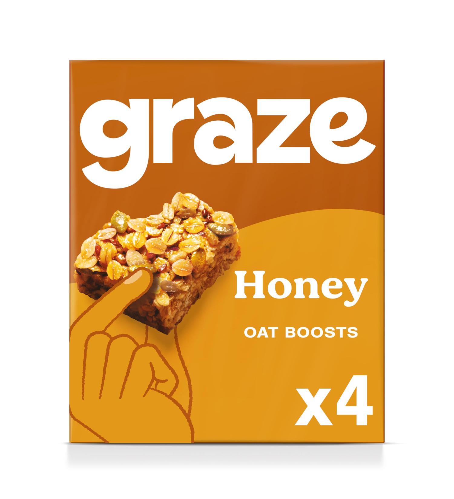Graze Honey And Oat Bites 4 x 30g 120g - Buy Online on GoSupps.com