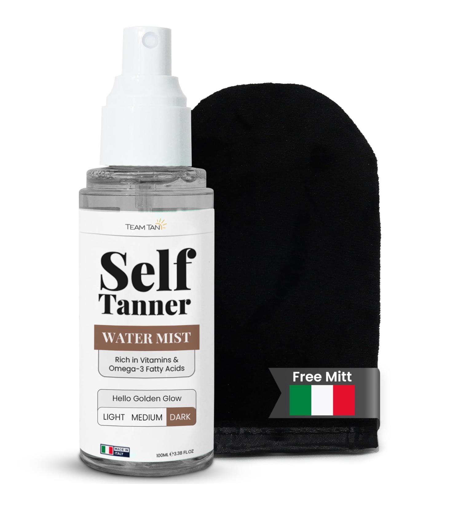 Team Tan Self Tanning Water - Vitamin Infused Hydrating Mist for Streak-Free Dark Tan | Sunless Tanning Spray for Face & Body - Buy Online on GoSupps.com
