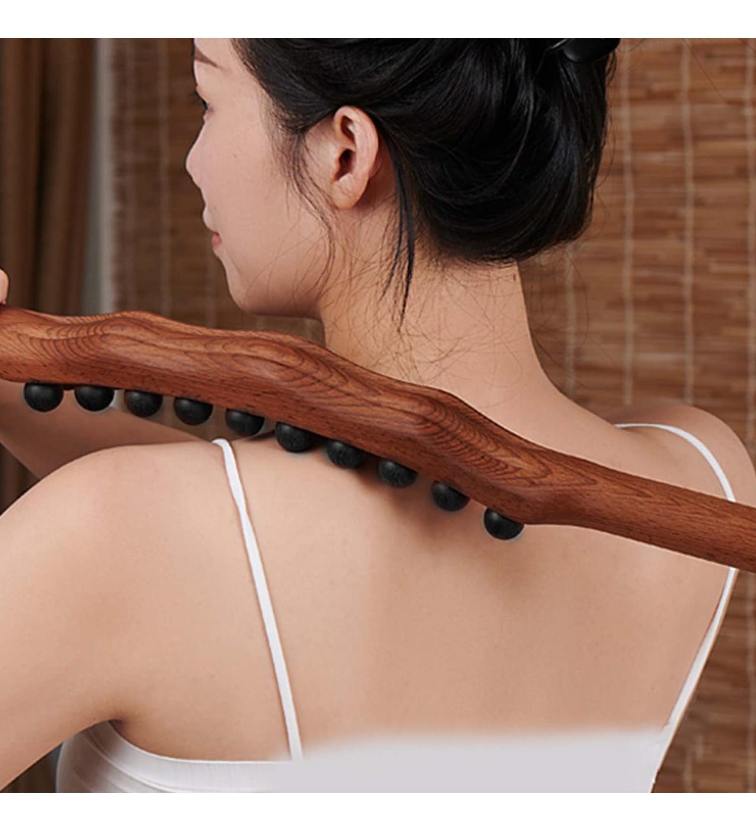 Massage Sticks - Wooden 3 Row 31 Beads Tool for Muscle Relaxation & Point Treatment - International Shipping Available - Buy Online on GoSupps.com