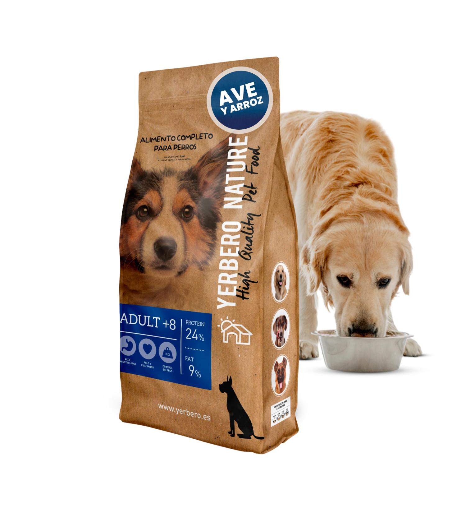 YERBERO Nature Adult+8 Light Premium Food for Dogs 10 kg - Buy Online on GoSupps.com