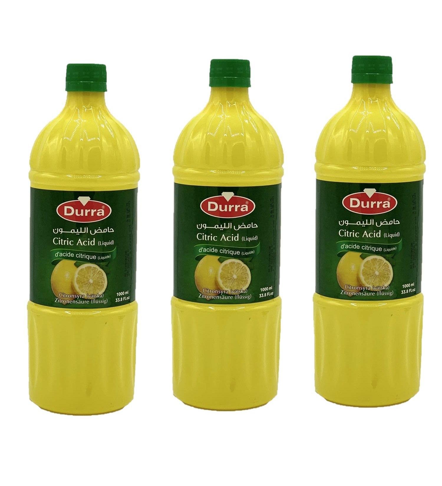 Lot 3x Jus de citron - Durra - bouteille 1L 1 l (Lot de 3)