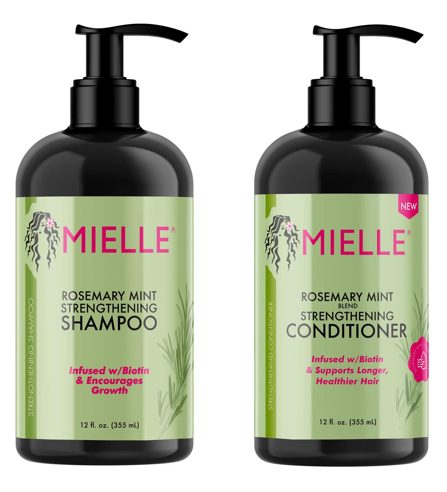 Mielle Organics Rosemary Mint Strengthening Shampoo and Conditioner with Biotin - Buy Online on GoSupps.com