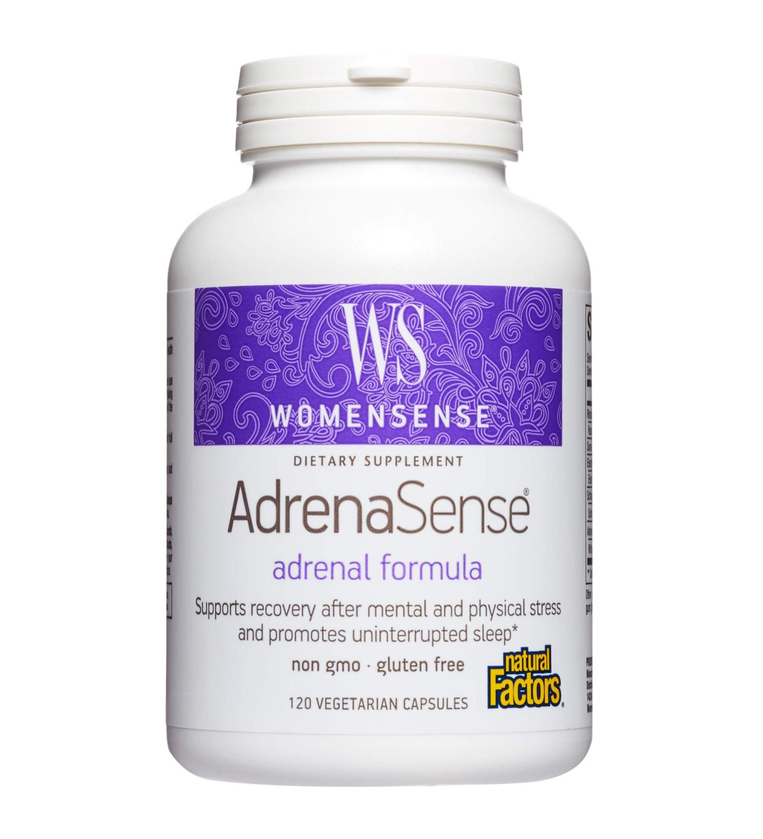 Natural Factors WomenSense AdrenaSense - Adrenal Support Formula | 120 Vegetarian Capsules - Buy Online on GoSupps.com