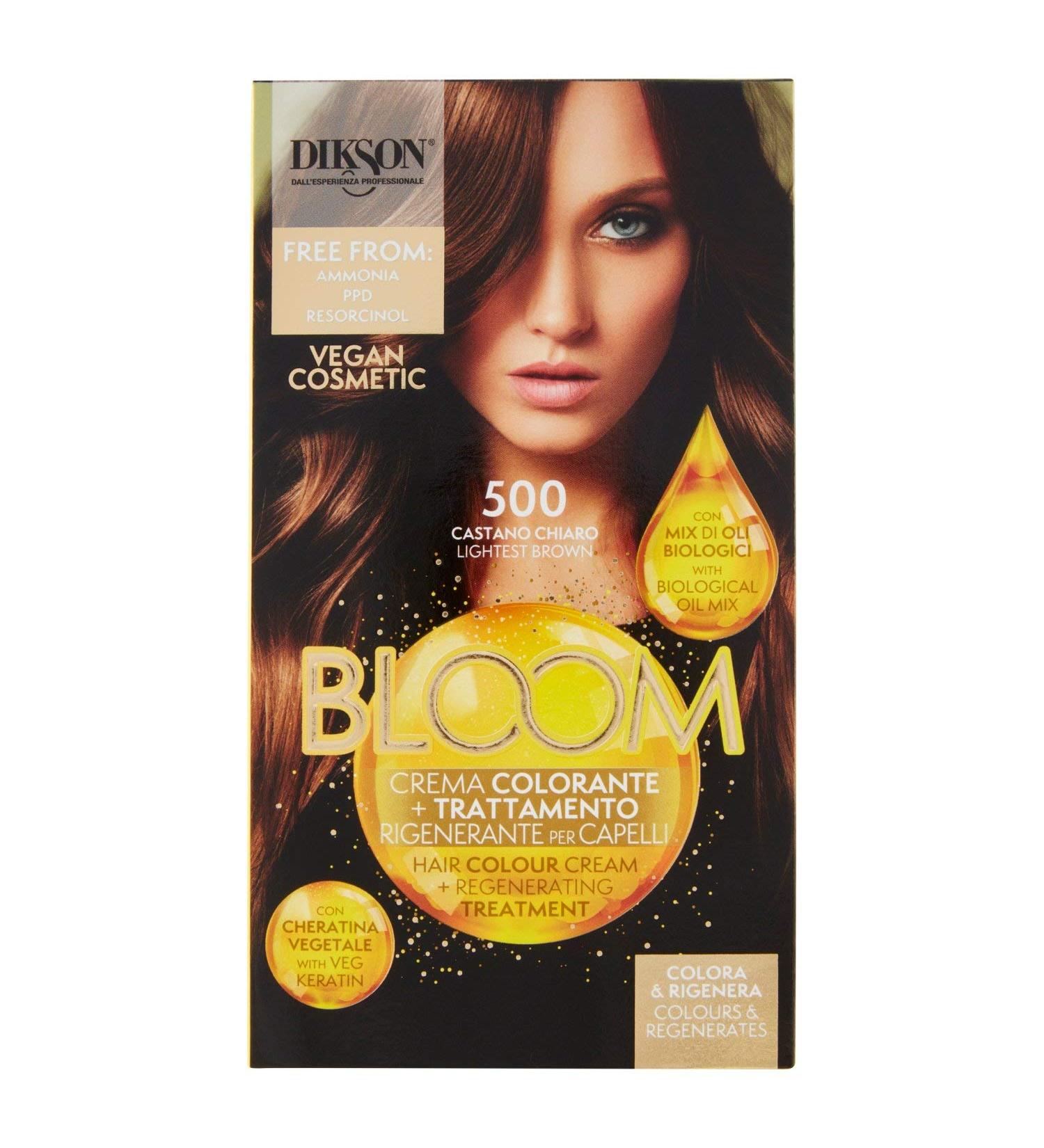 Dikson Bloom 2 In 1 Crema Colorante -500- Castano Chiaro 55ml - Buy Online on GoSupps.com
