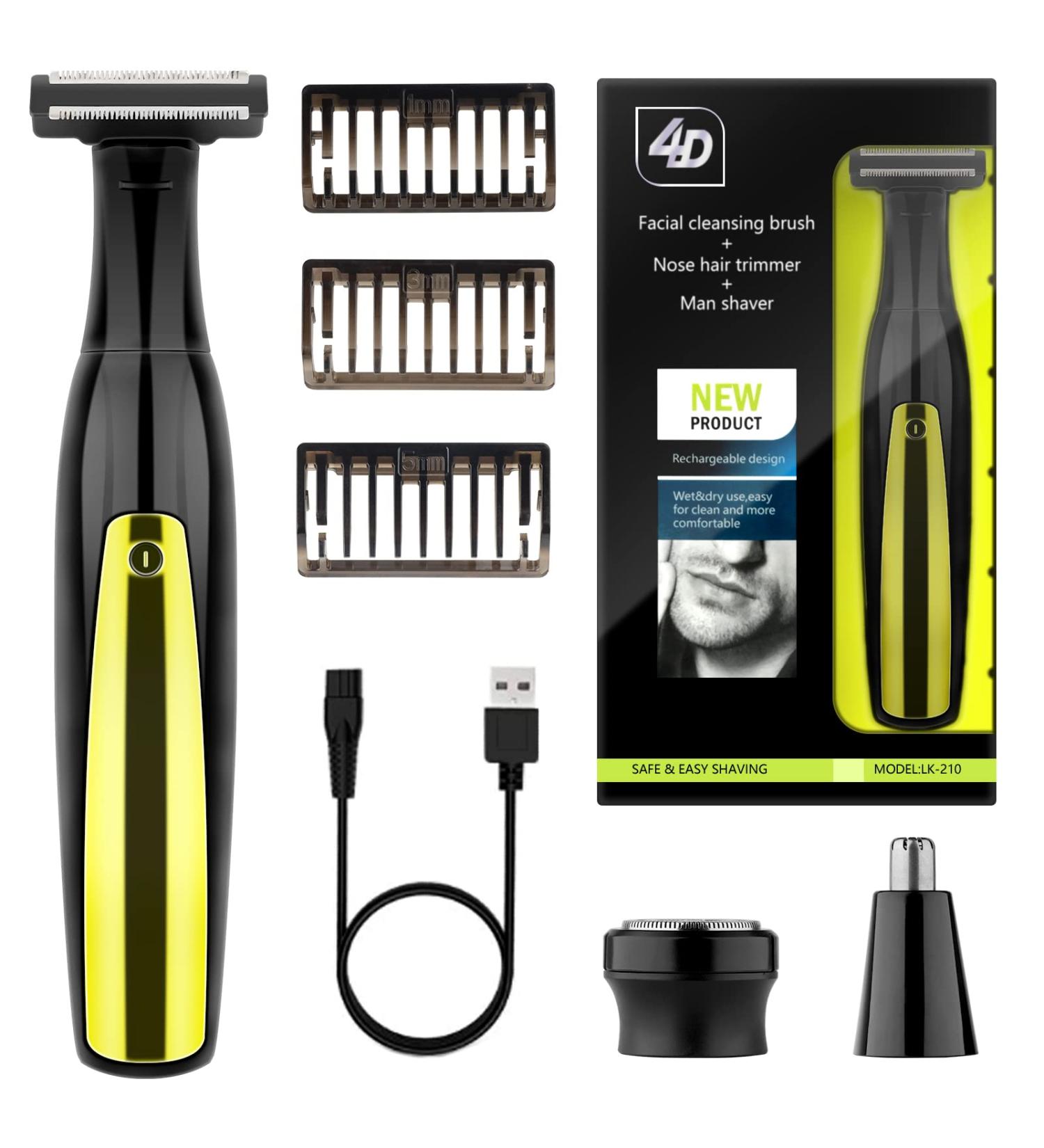 CKCLR 3-in-1 Waterproof Beard Trimmer & Groomer for Men - Electric Nose Hair & Body Hair Trimmer - Perfect Men's Gift (Black) - Buy Online on GoSupps.com